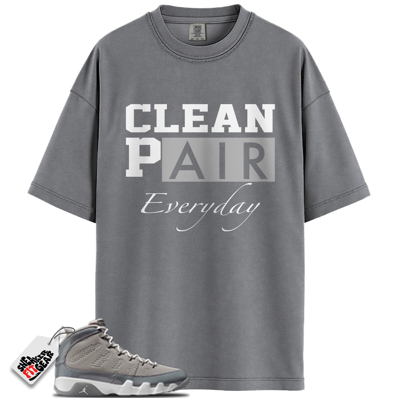 Jordan 9 Retro Cool Grey (2025) Match Shirts, Clean Pair Sneaker Tees To Match Jordan 9 Retro Cool Grey (2025)