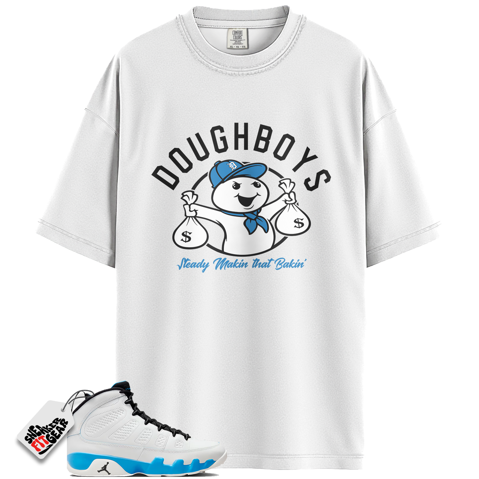 Jordan 9 Retro Powder Blue Match Shirts, Doughboys Tee To Match Jordan 9 Retro Powder Blue