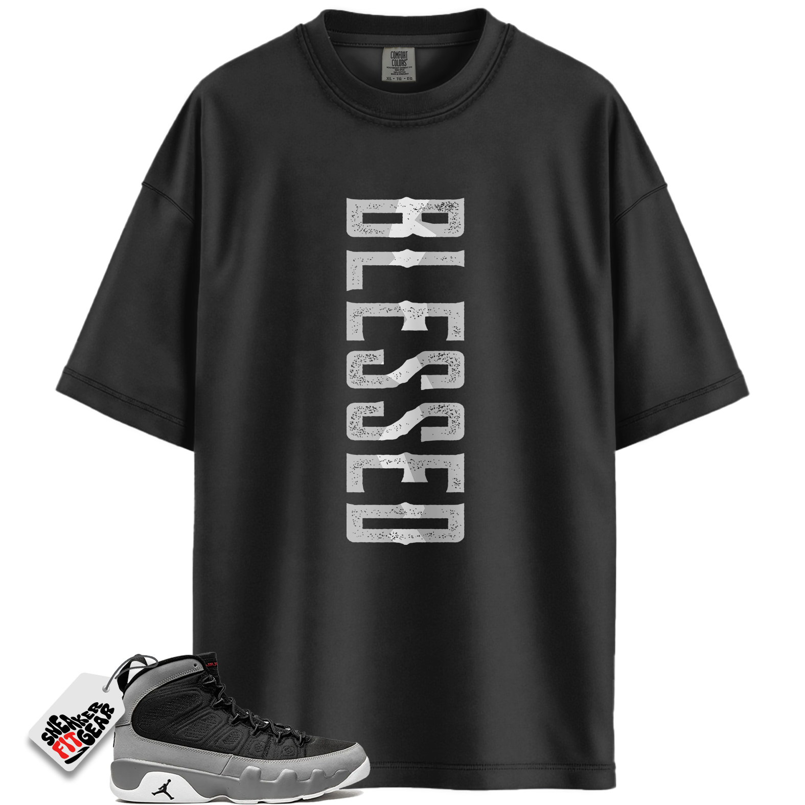 Jordan 9 Retro Particle Grey Match Shirts, Blessed T-Shirt To Match Jordan 9 Retro Particle Grey