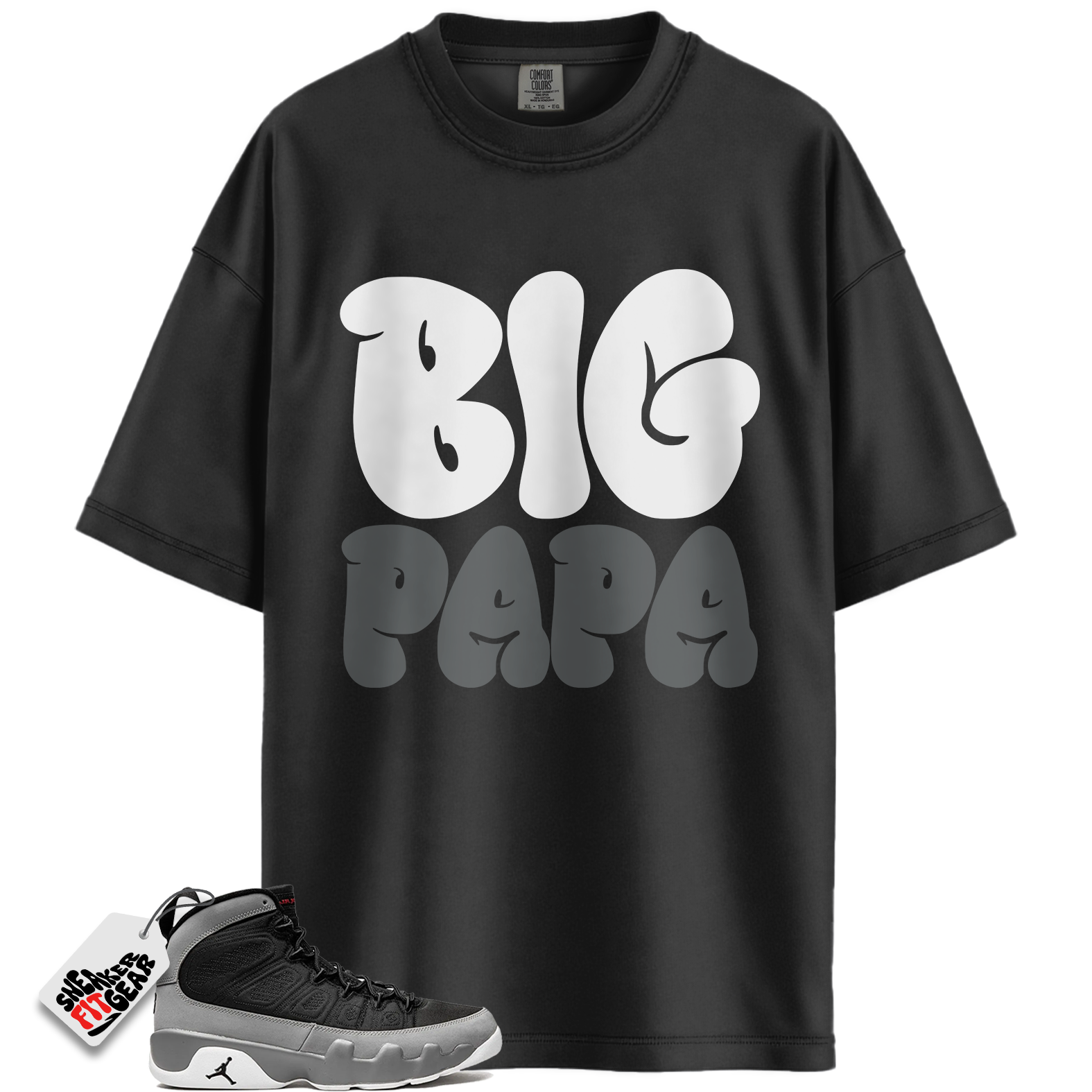 Jordan 9 Retro Particle Grey Match Shirts, PAPA To Match Jordan 9 Retro Particle Grey