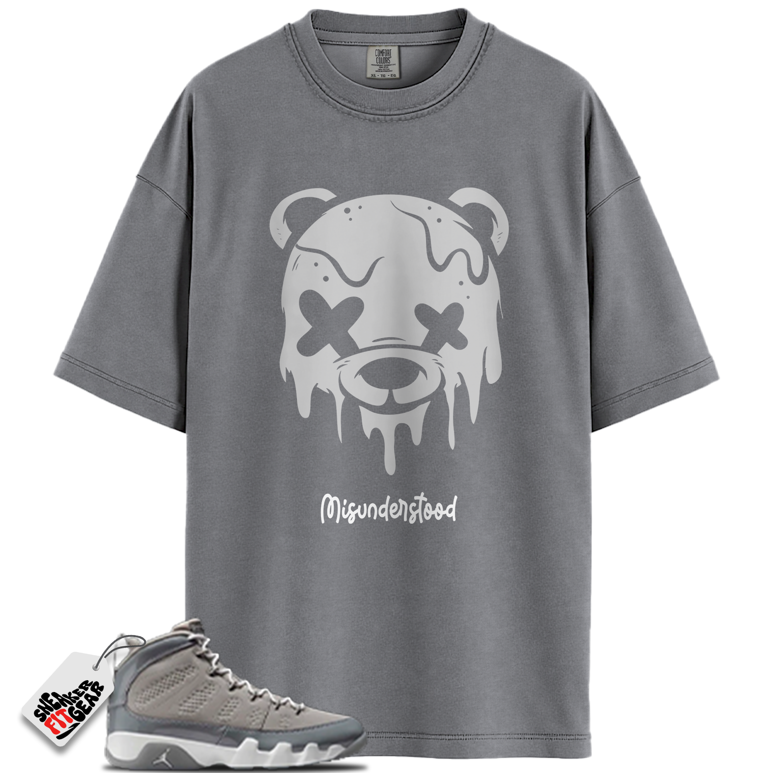 Jordan 9 Retro Cool Grey (2025) Match Shirts, Drippy Bear Graphic To Match Jordan 9 Retro Cool Grey (2025) Main image