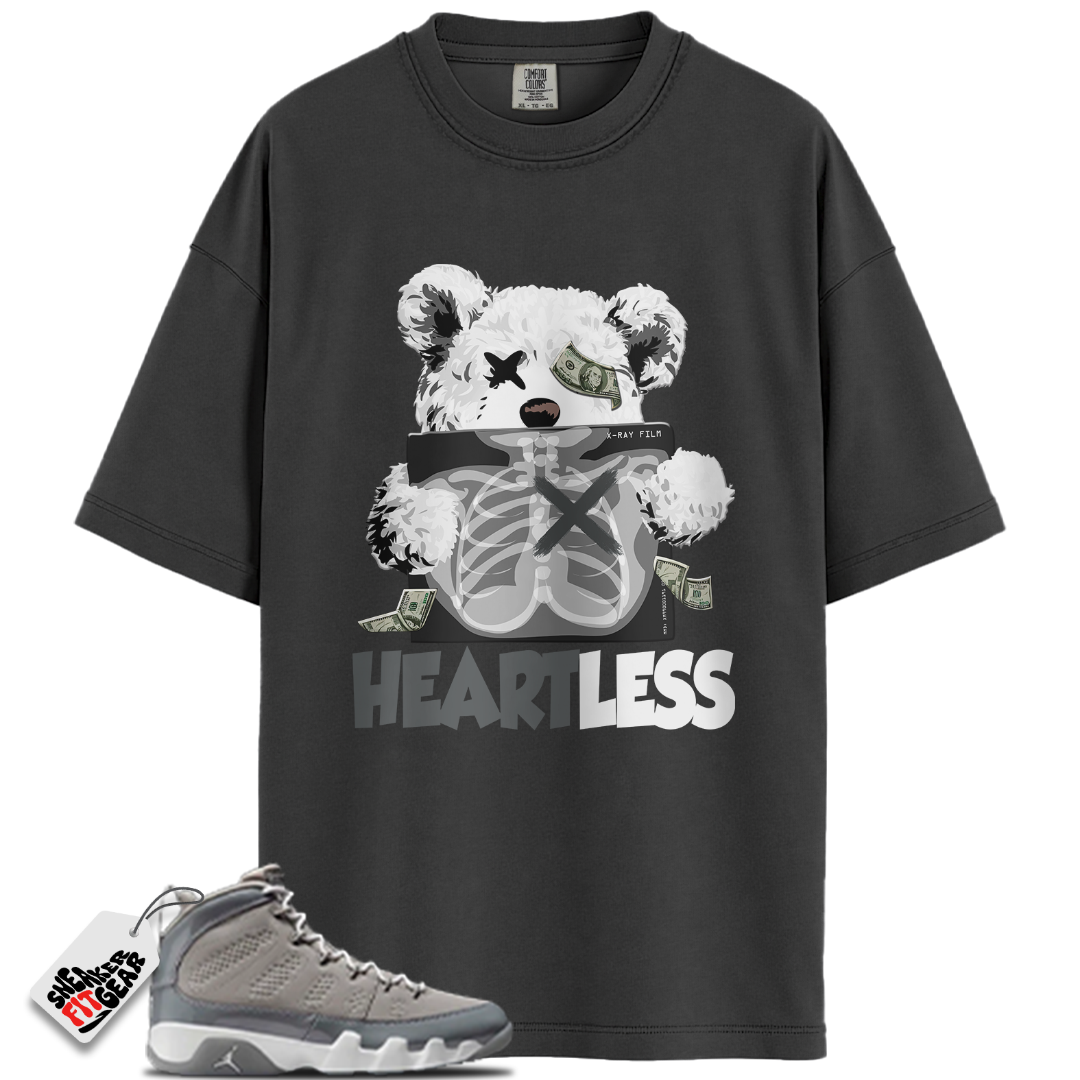 Jordan 9 Retro Cool Grey (2025) Match Shirts, HEART To Match Jordan 9 Retro Cool Grey (2025)