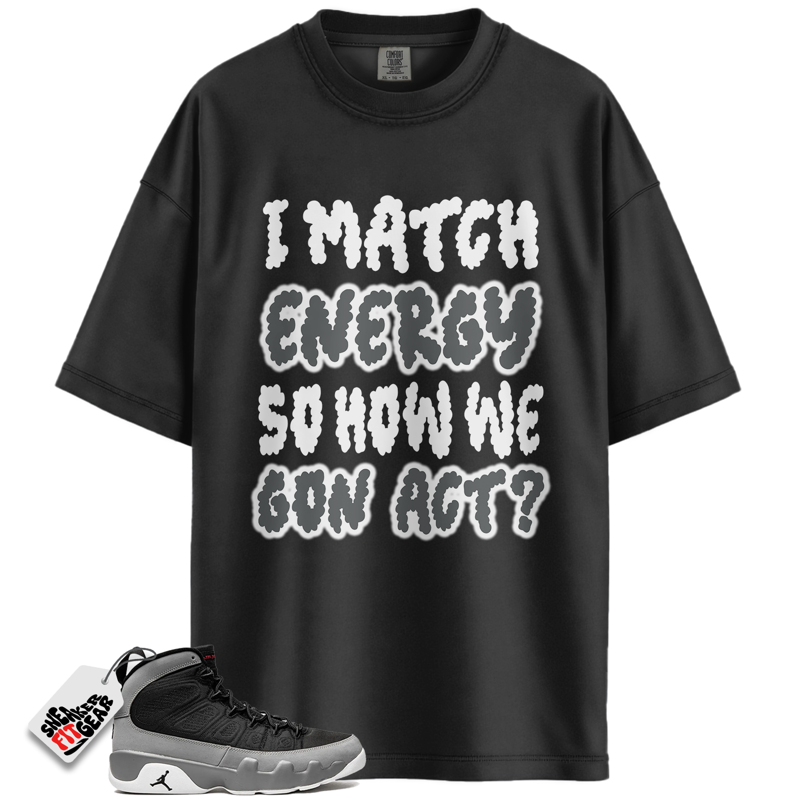Jordan 9 Retro Particle Grey Match Shirts, MATCH To Match Jordan 9 Retro Particle Grey