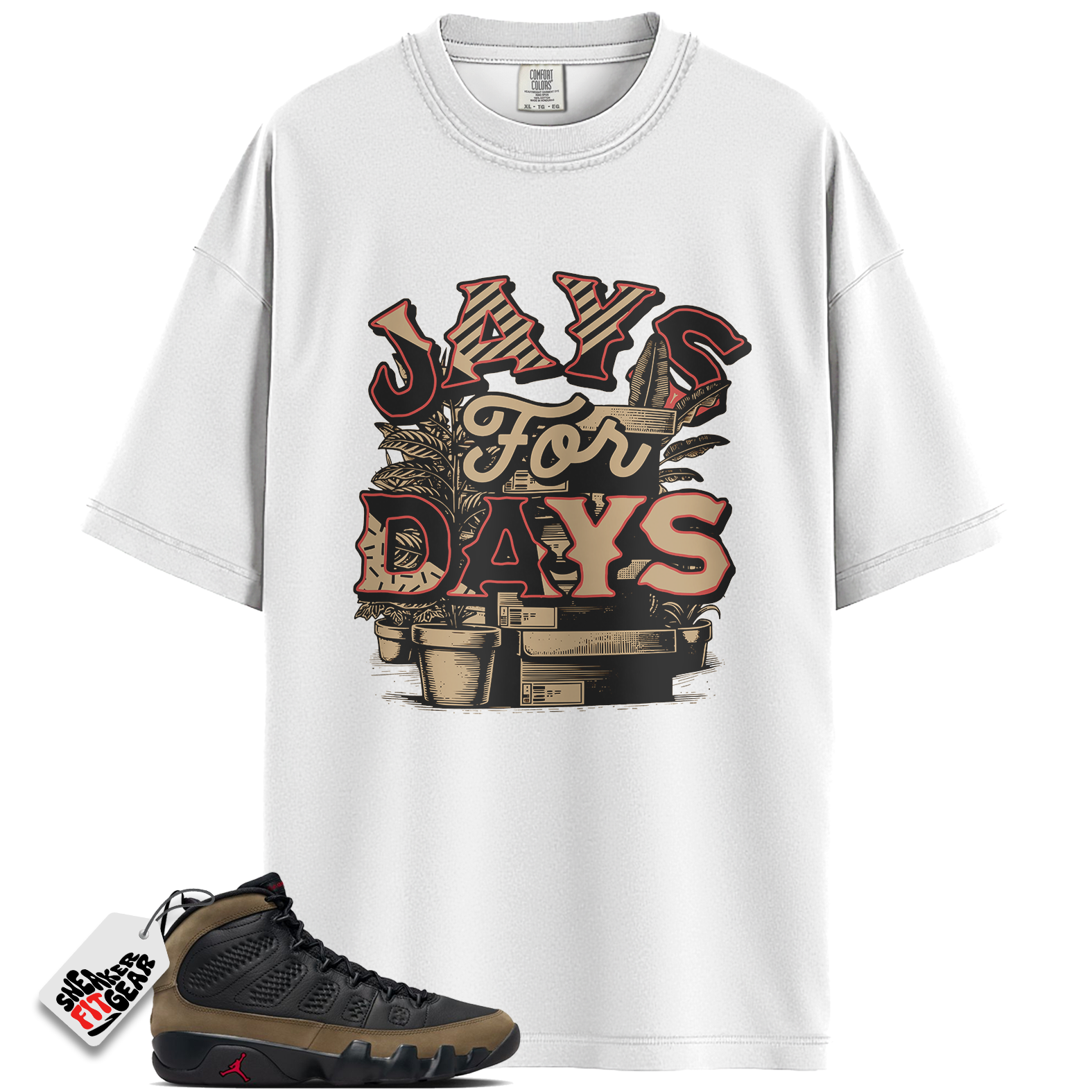 Jordan 9 Retro Olive Match Shirts, Stacked Sneaker Shirt To Match Jordan 9 Retro Olive