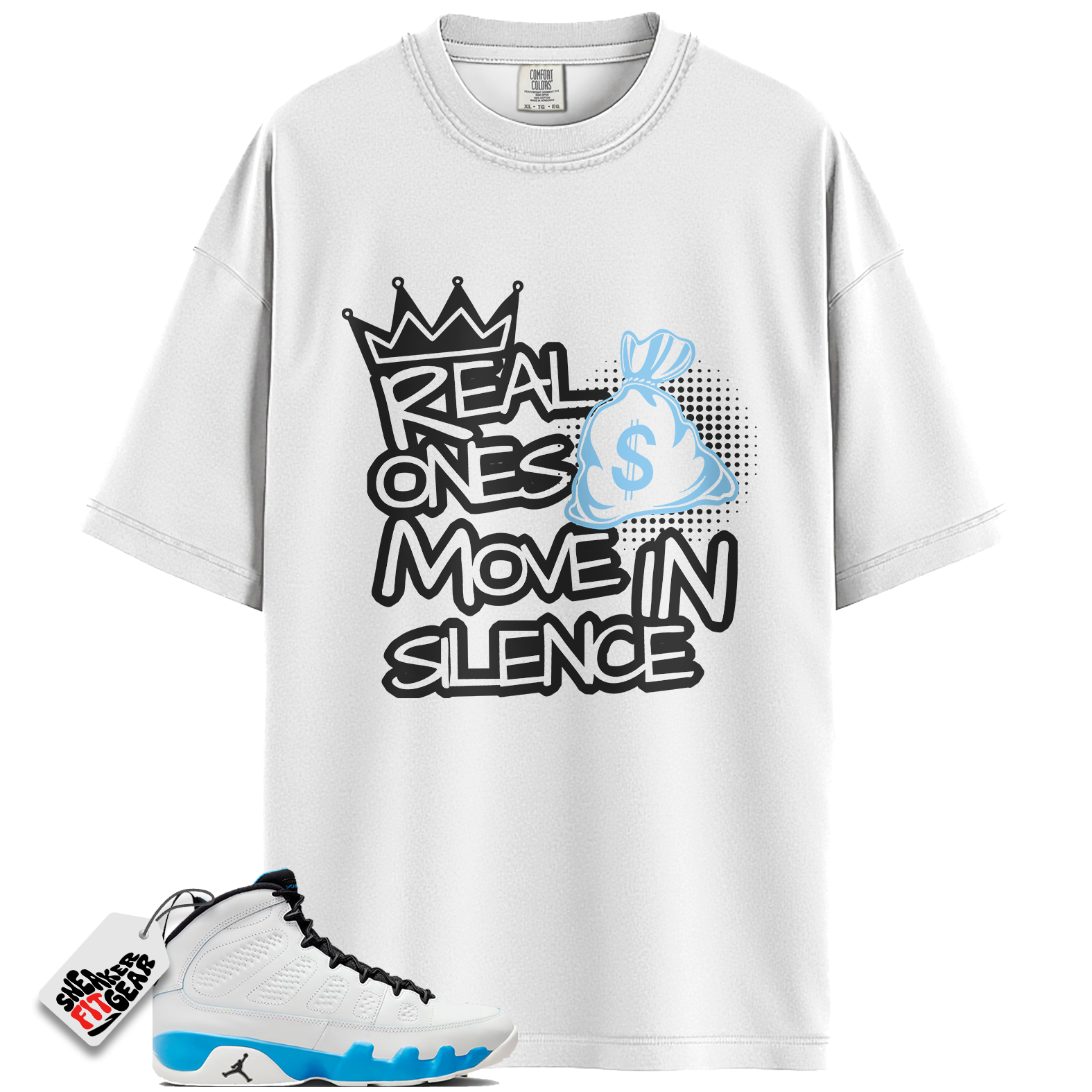 Jordan 9 Retro Powder Blue Match Shirts, Real Ones Shirt To Match Jordan 9 Retro Powder Blue