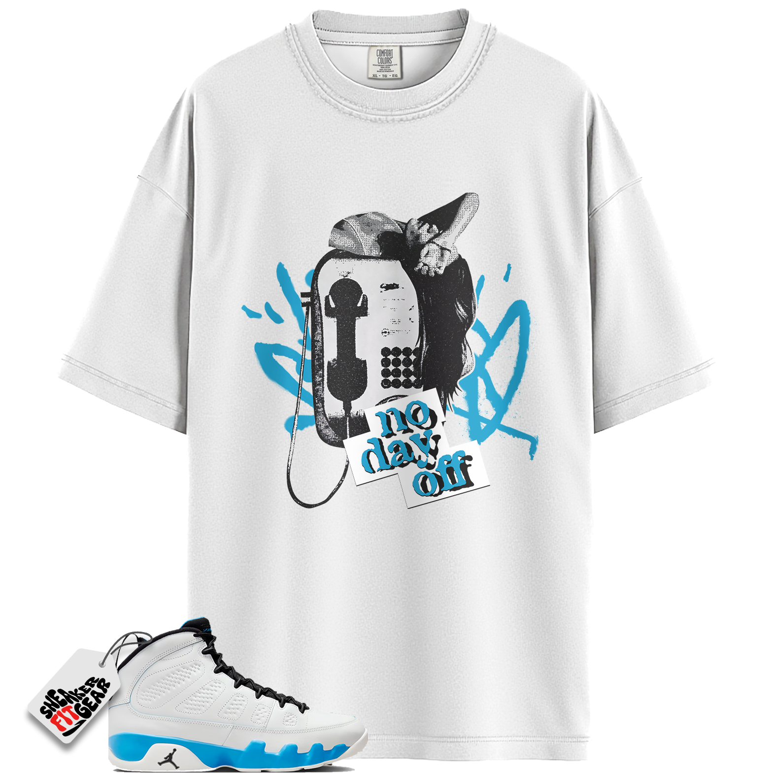 Jordan 9 Retro Powder Blue Match Shirts, No Day Off 1 Tee To Match Jordan 9 Retro Powder Blue