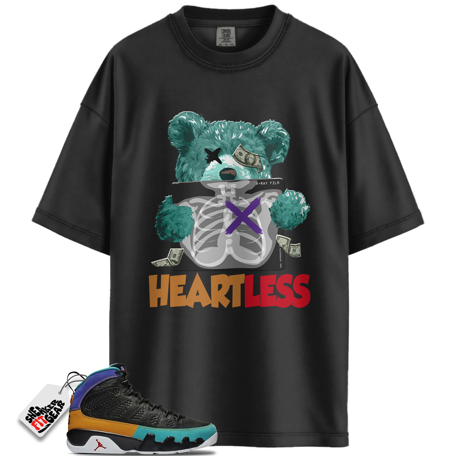 Jordan 9 Retro Particle Grey Match Shirts, Never Stop The Hustle Unisex Graphic T-Shirts To Match Jordan 9 Retro Particle Grey Main image