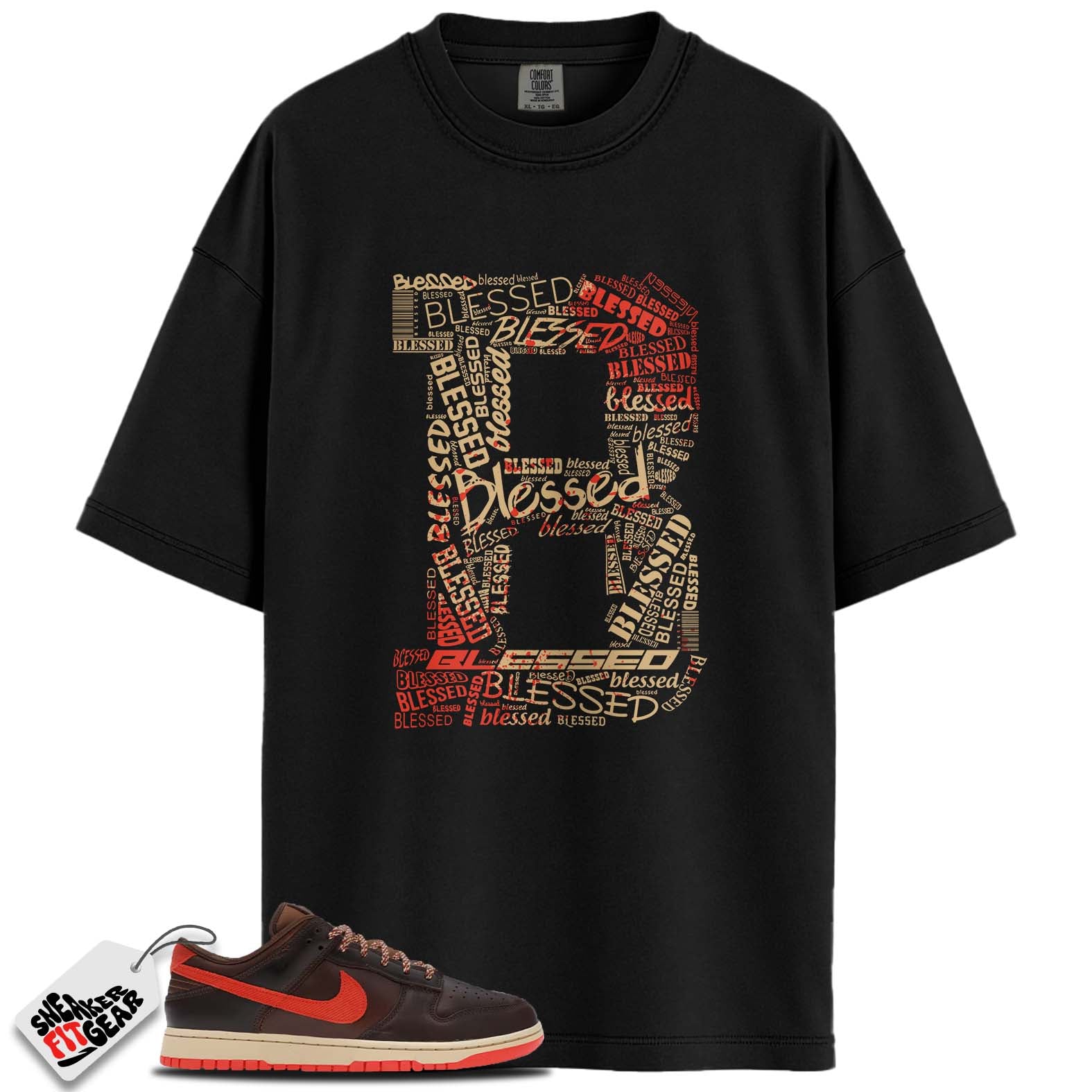 Dunk Low Retro Light British Tan Match Shirts, BIG B BLESSED To Match Dunk Low Retro Light British Tan Main image