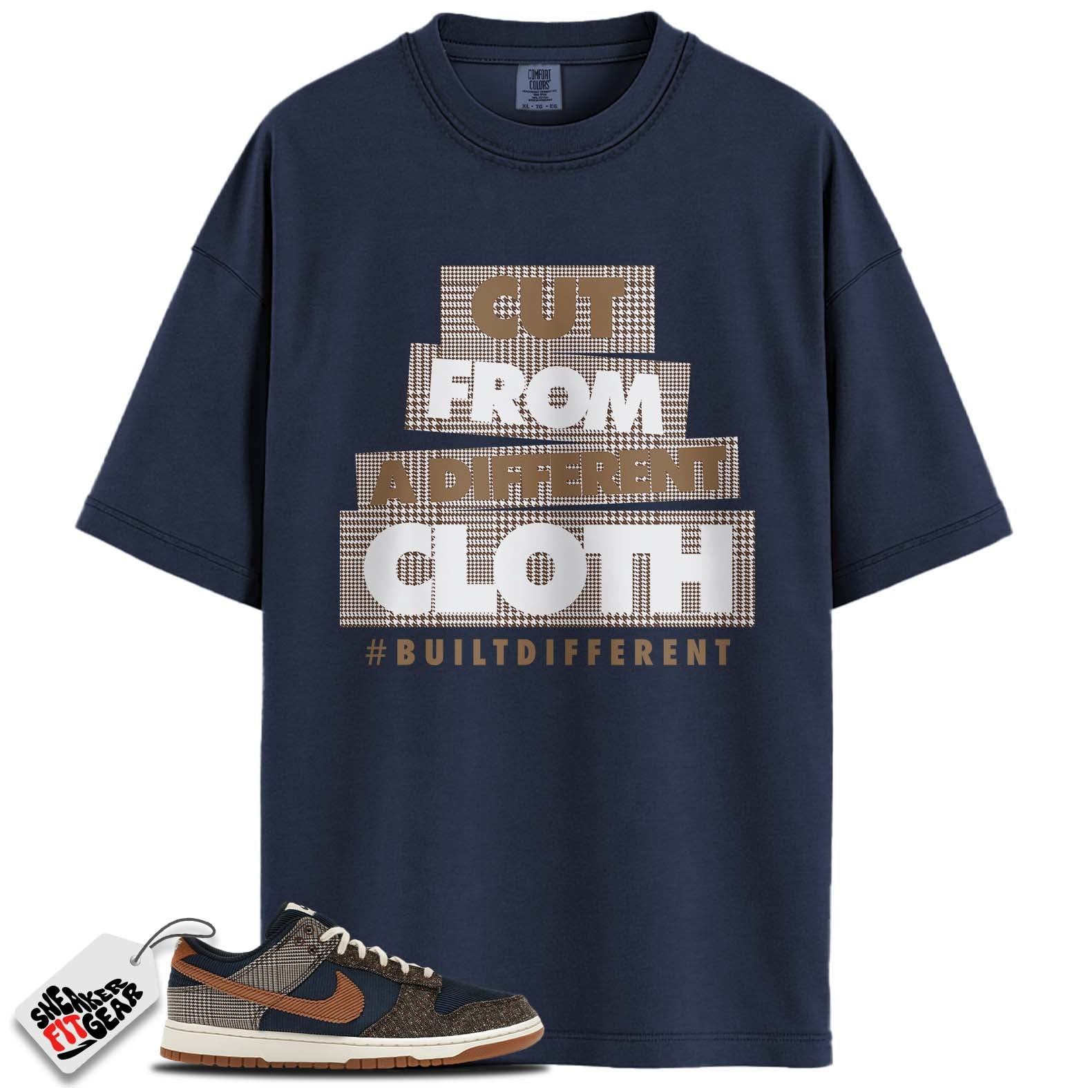 Dunk Low Tweed Midnight Navy Corduroy Match Shirts, #BUILTDIFFERENT To Match Dunk Low Tweed Midnight Navy Corduroy