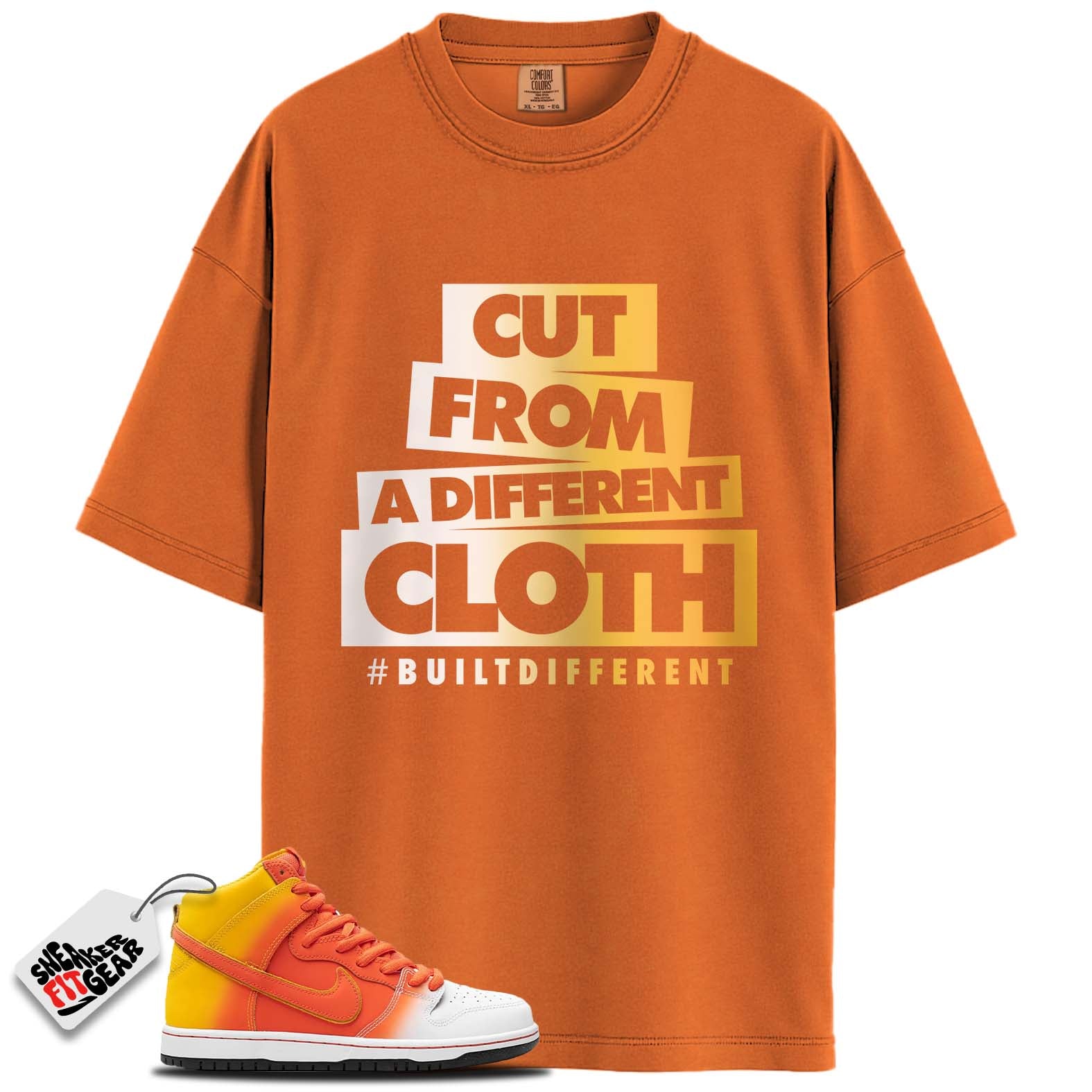 SB Dunk High Sweet Tooth Candy Corn Match Shirts, #BUILTDIFFERENT To Match SB Dunk High Sweet Tooth Candy Corn