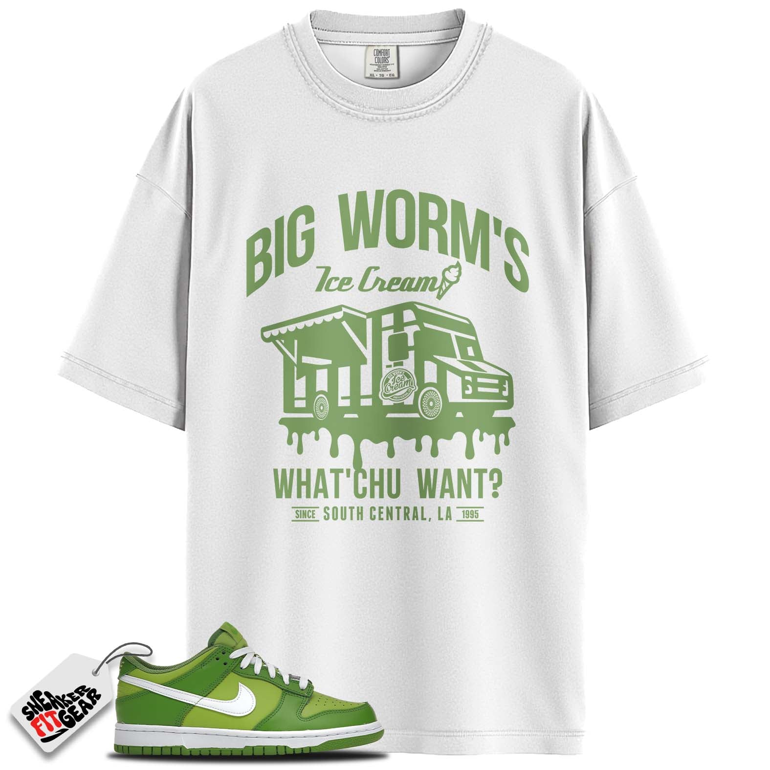 Dunk Low Chlorophyll Match Shirts, ICE CREAM SHOP To Match Dunk Low Chlorophyll