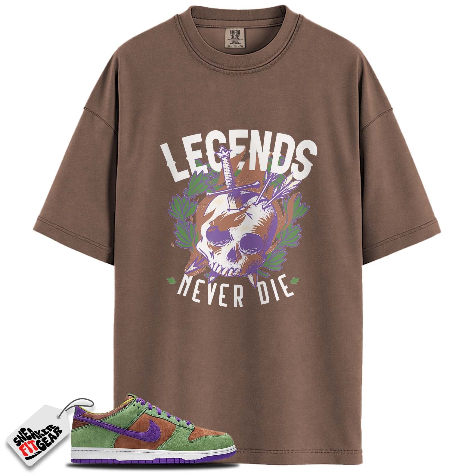Dunk Low Veneer Match Shirts, LEGENDS NEVER DIE To Match Dunk Low Veneer