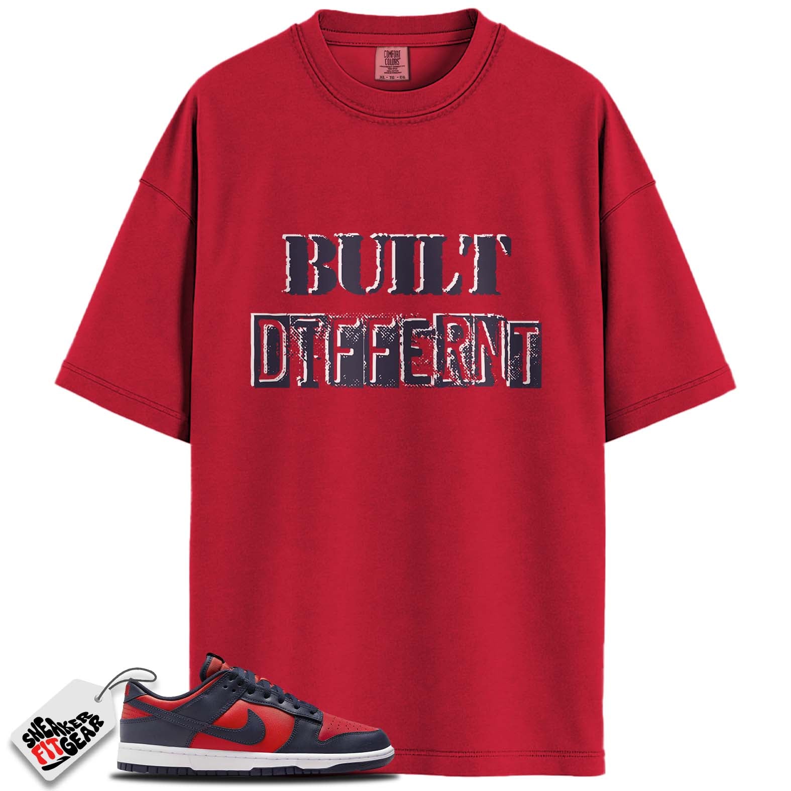 Dunk Low Retro SE CO.JP University Red Obsidian Match Shirts, BUILT DIFFERENT To Match Dunk Low Retro SE CO.JP University Red Obsidian Main image