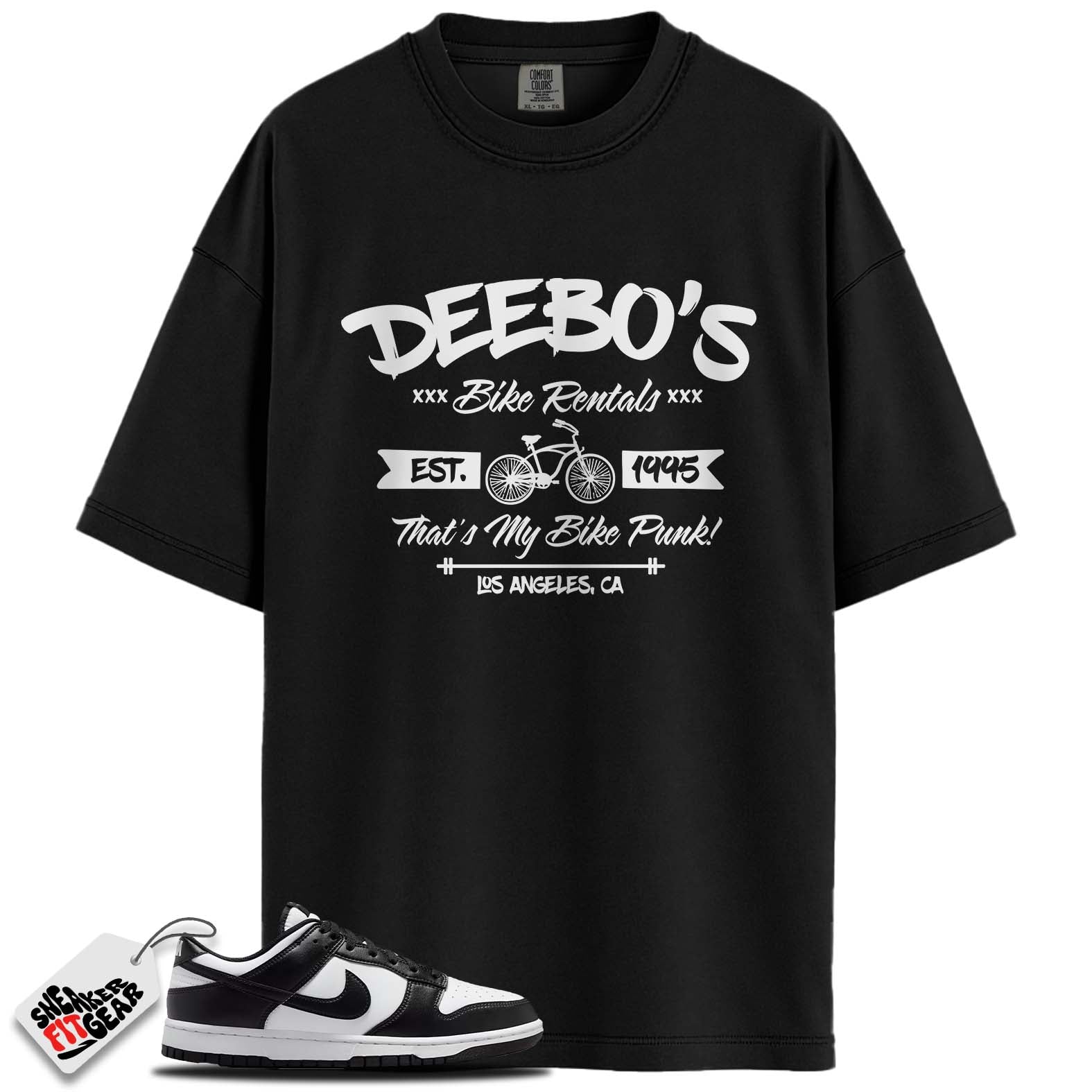 Dunk Low Retro White Black Panda Match Shirts, DEEBO'S BIKE To Match Dunk Low Retro White Black Panda