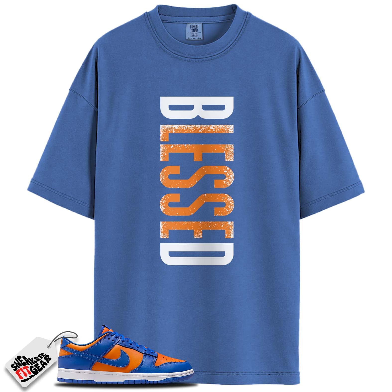 Dunk Low Knicks Match Shirts, BLESSED To Match Dunk Low Knicks