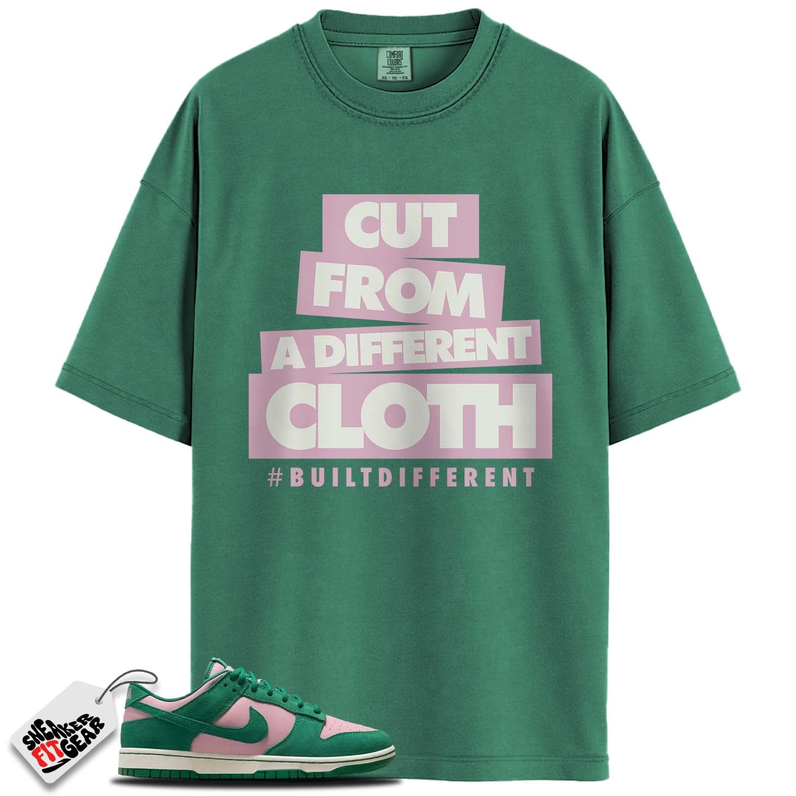 Dunk Low Retro SE Medium Soft Pink Malachite Match Shirts, #BUILTDIFFERENT To Match Dunk Low Retro SE Medium Soft Pink Malachite Main image