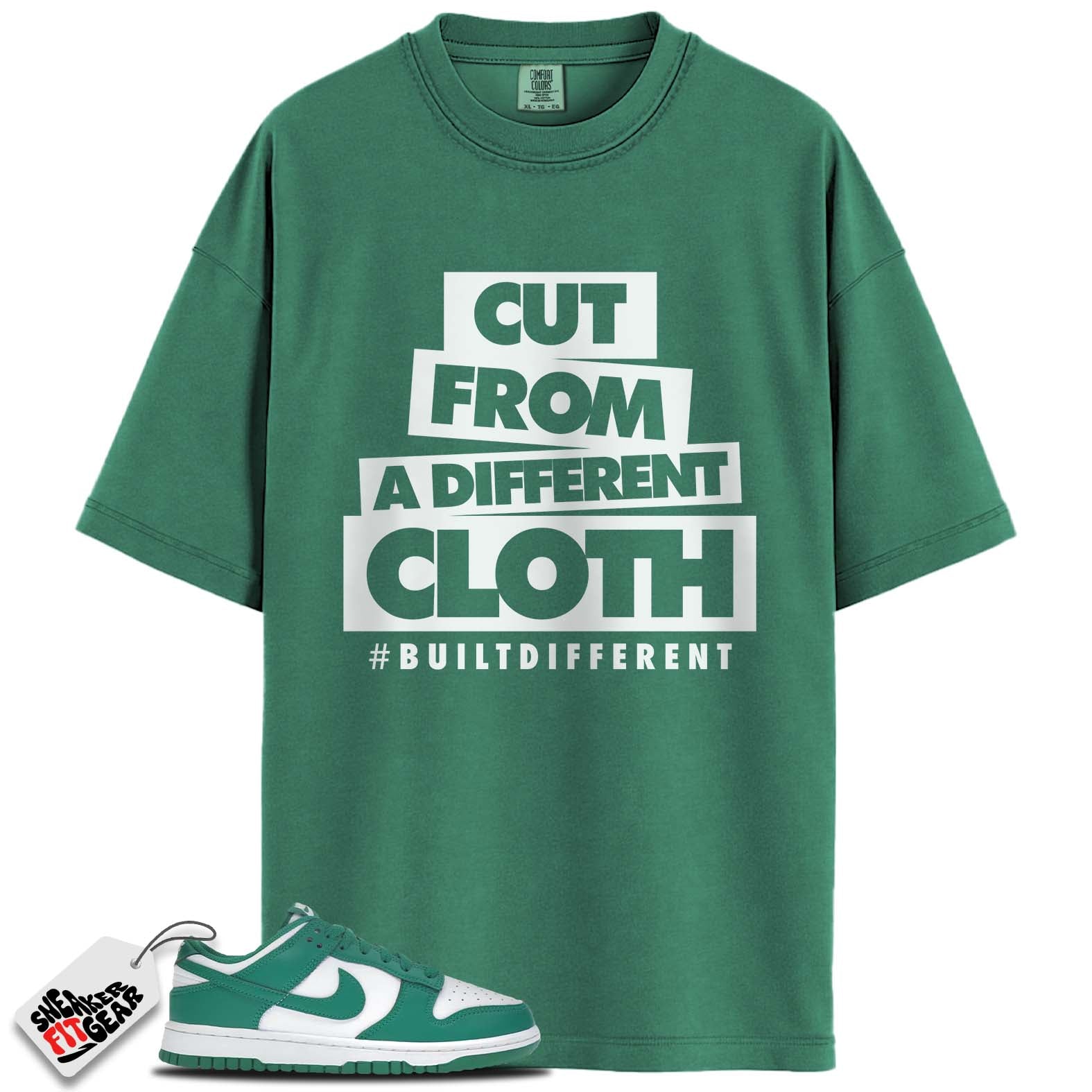 Dunk Low White Malachite Match Shirts, #BUILTDIFFERENT To Match Dunk Low White Malachite