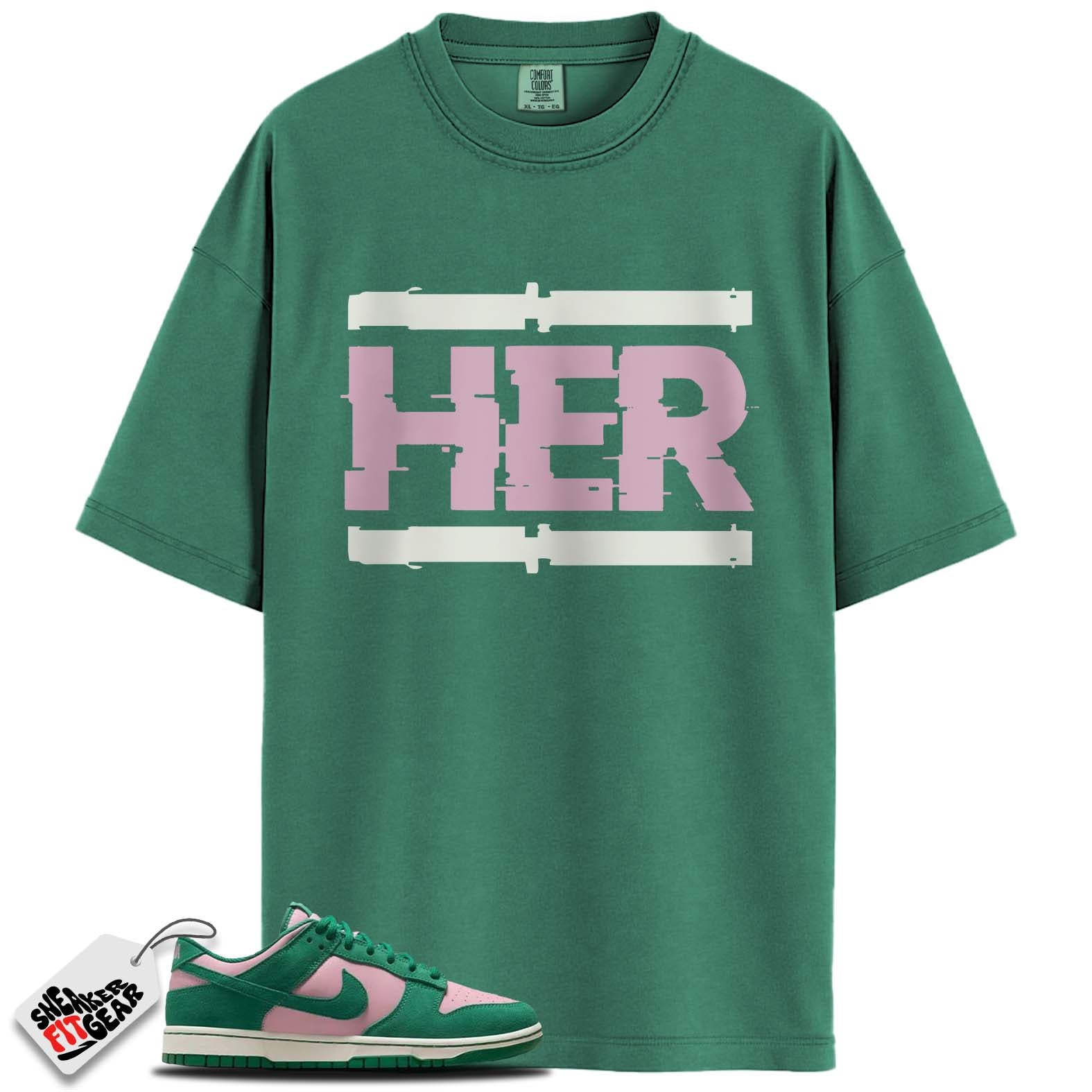 Dunk Low Retro SE Medium Soft Pink Malachite Match Shirts, HER To Match Dunk Low Retro SE Medium Soft Pink Malachite