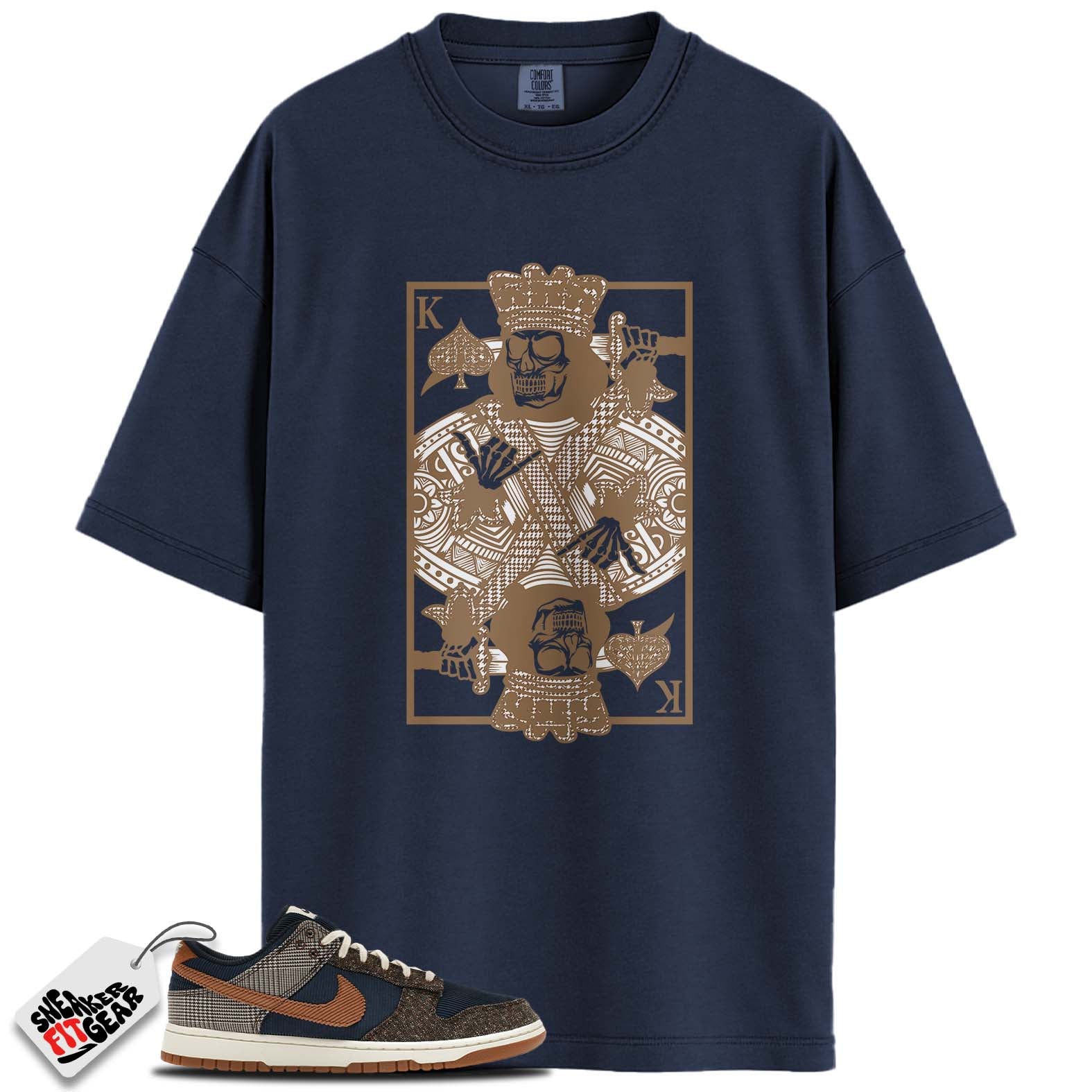 Dunk Low Tweed Midnight Navy Corduroy Match Shirts, KING OF HEARTS To Match Dunk Low Tweed Midnight Navy Corduroy