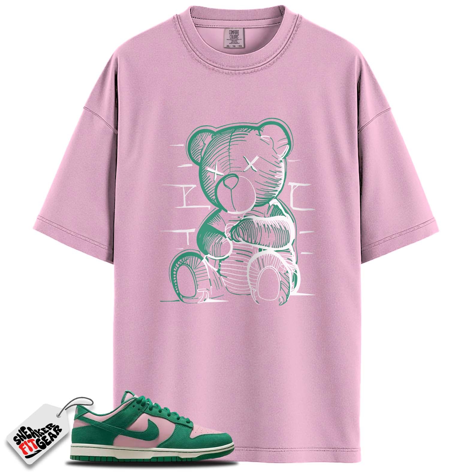 Dunk Low Retro SE Medium Soft Pink Malachite Match Shirts, BEAR WALL To Match Dunk Low Retro SE Medium Soft Pink Malachite