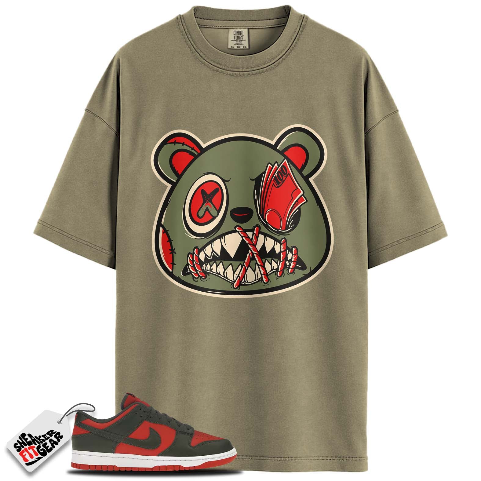 Dunk Low Mystic Red Cargo Khaki Match Shirts, MONEY TALK To Match Dunk Low Mystic Red Cargo Khaki