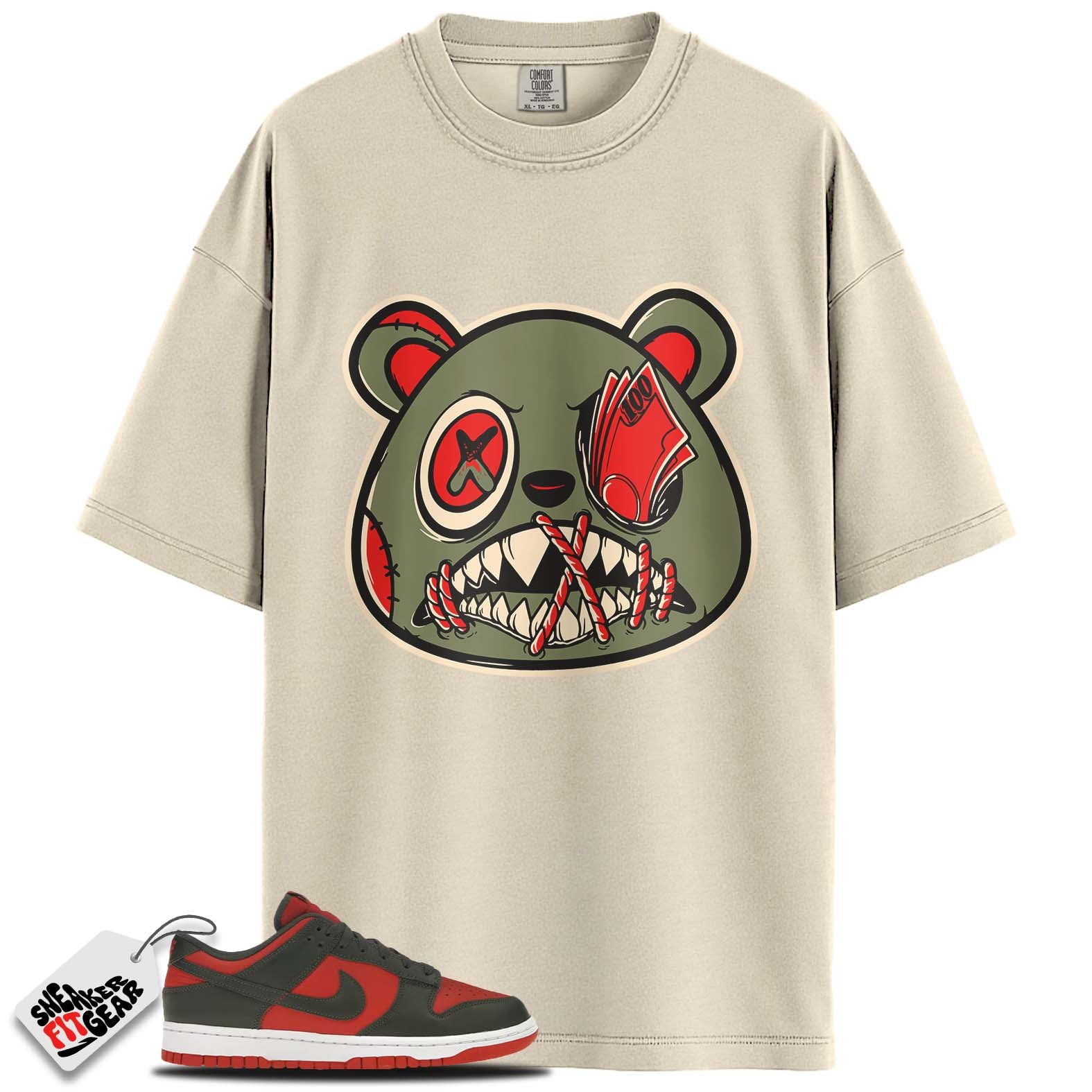 Dunk Low Mystic Red Cargo Khaki Match Shirts, MONEY TALK To Match Dunk Low Mystic Red Cargo Khaki