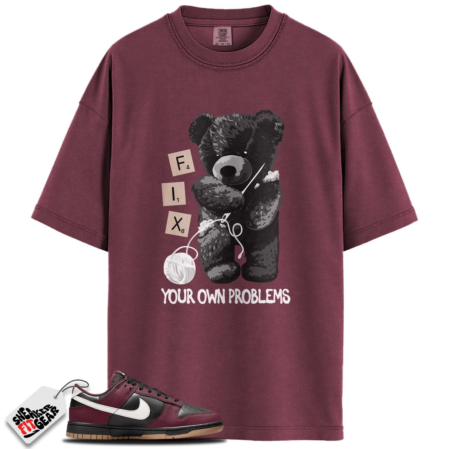 Dunk Low Next Nature Burgundy Crush Black Match Shirts, FIX PROBLEMS To Match Dunk Low Next Nature Burgundy Crush Black Main image