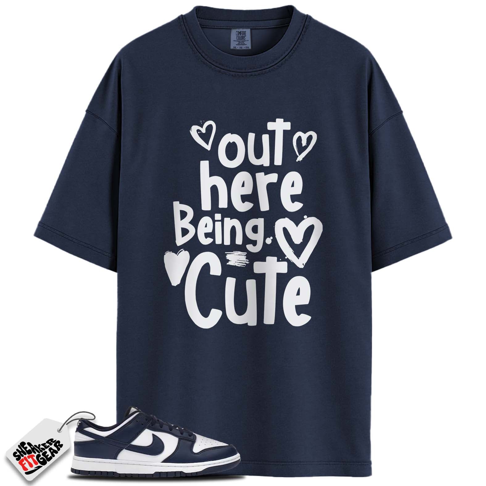 Dunk Low White Midnight Navy Match Shirts, BEING CUTE To Match Dunk Low White Midnight Navy