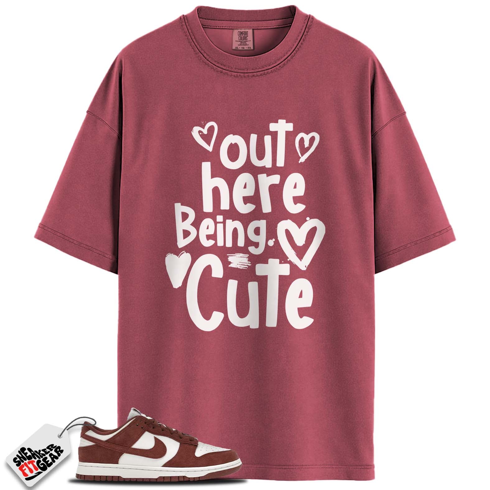 Dunk Low Next Nature Red Sepia Match Shirts, BEING CUTE To Match Dunk Low Next Nature Red Sepia Main image