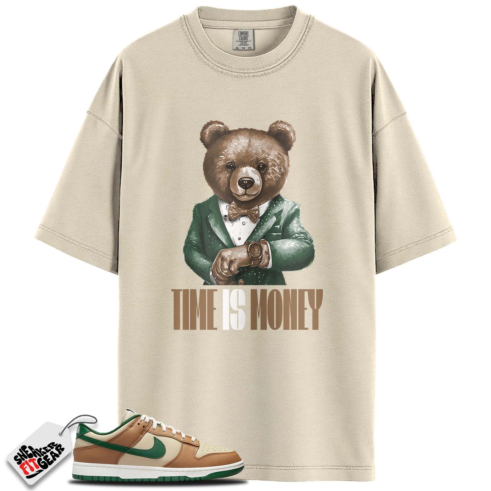 Dunk Low Retro Rattan Gorge Green Match Shirts, TIME IS MONEY To Match Dunk Low Retro Rattan Gorge Green