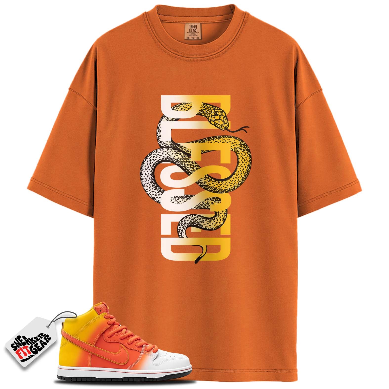 SB Dunk High Sweet Tooth Candy Corn Match Shirts, SNAKE BLESSED To Match SB Dunk High Sweet Tooth Candy Corn