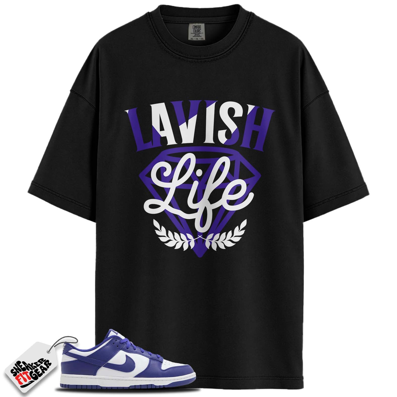Dunk Low Concord Match Shirts, LAVISH LIFE To Match Dunk Low Concord