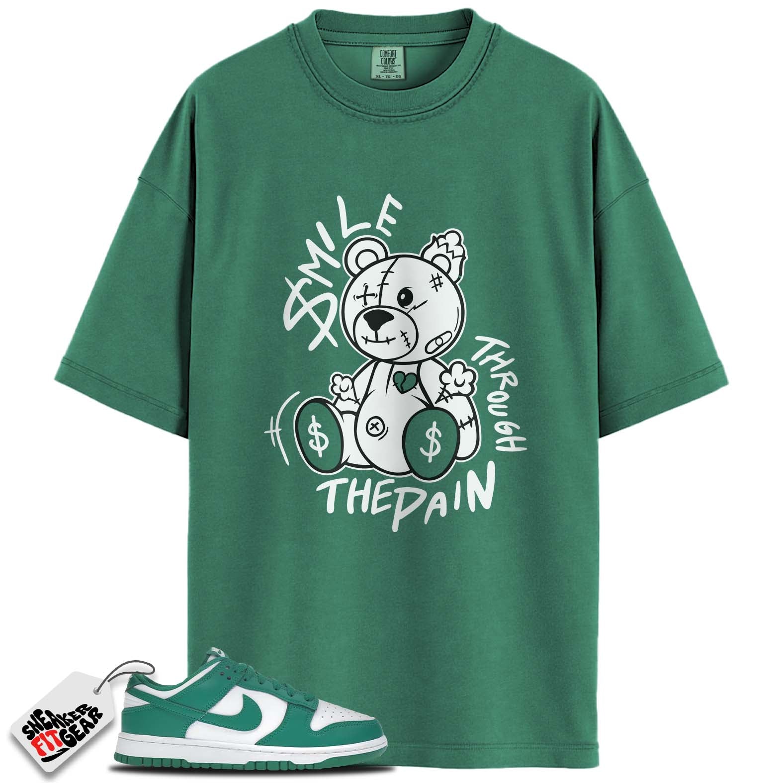 Dunk Low White Malachite Match Shirts, SMILE To Match Dunk Low White Malachite
