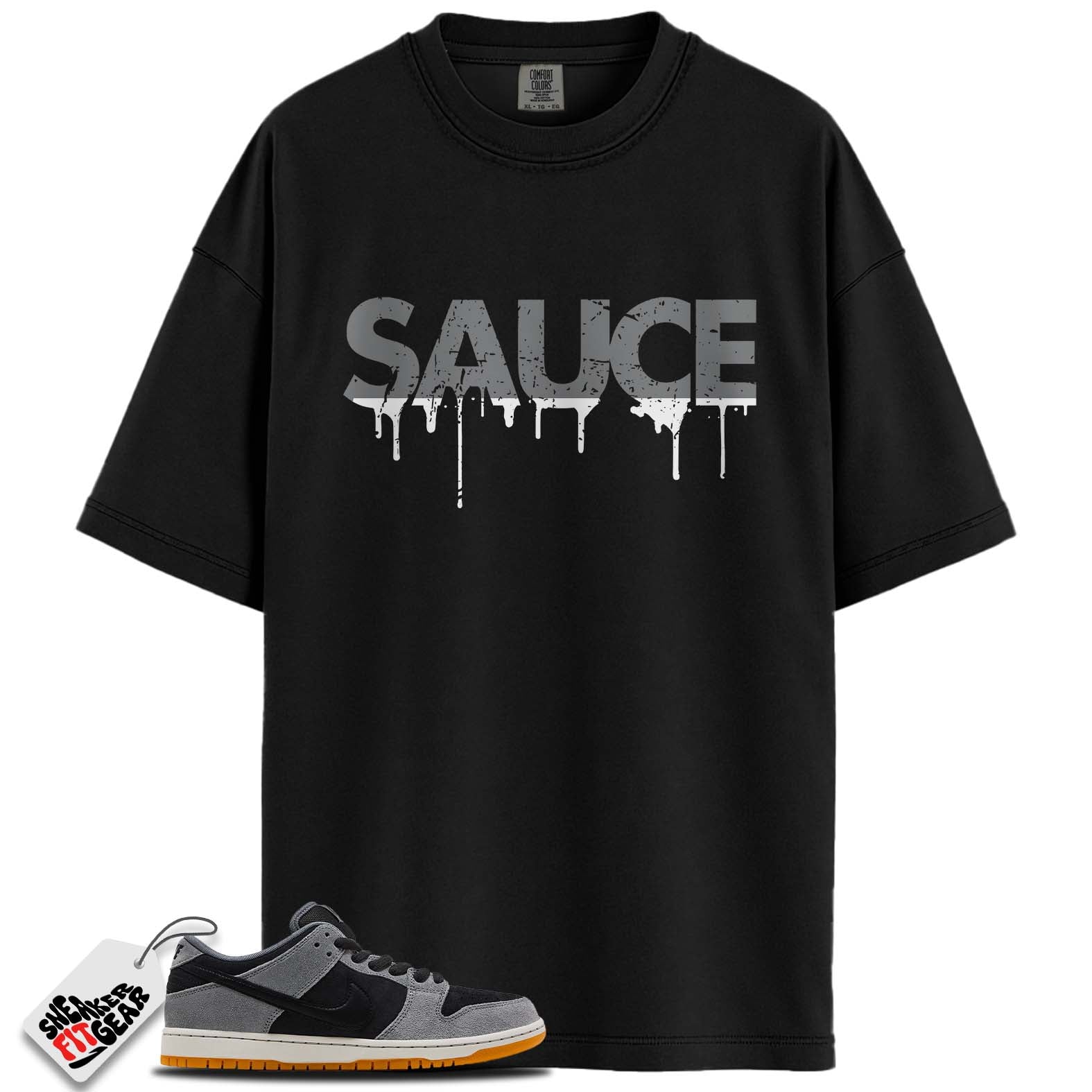 SB Dunk Low Dark Smoke Grey Match Shirts, SAUCE To Match SB Dunk Low Dark Smoke Grey