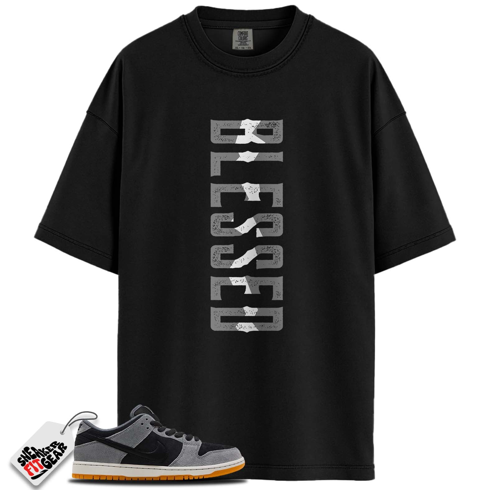 SB Dunk Low Dark Smoke Grey Match Shirts, BLESSED To Match SB Dunk Low Dark Smoke Grey Main image