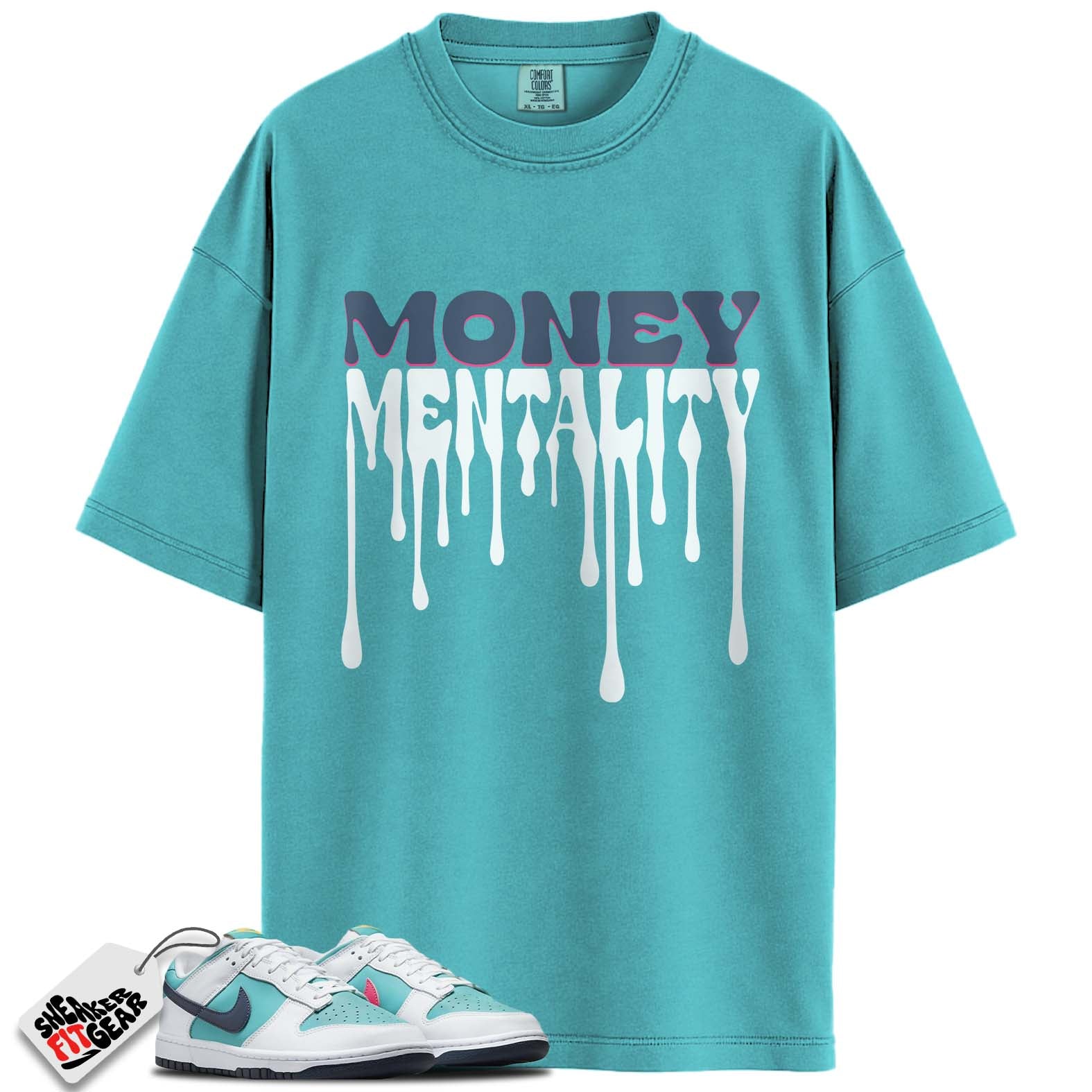 Dunk Low Dusty Cactus Thunder Blue Match Shirts, MONEY MENTALITY To Match Dunk Low Dusty Cactus Thunder Blue