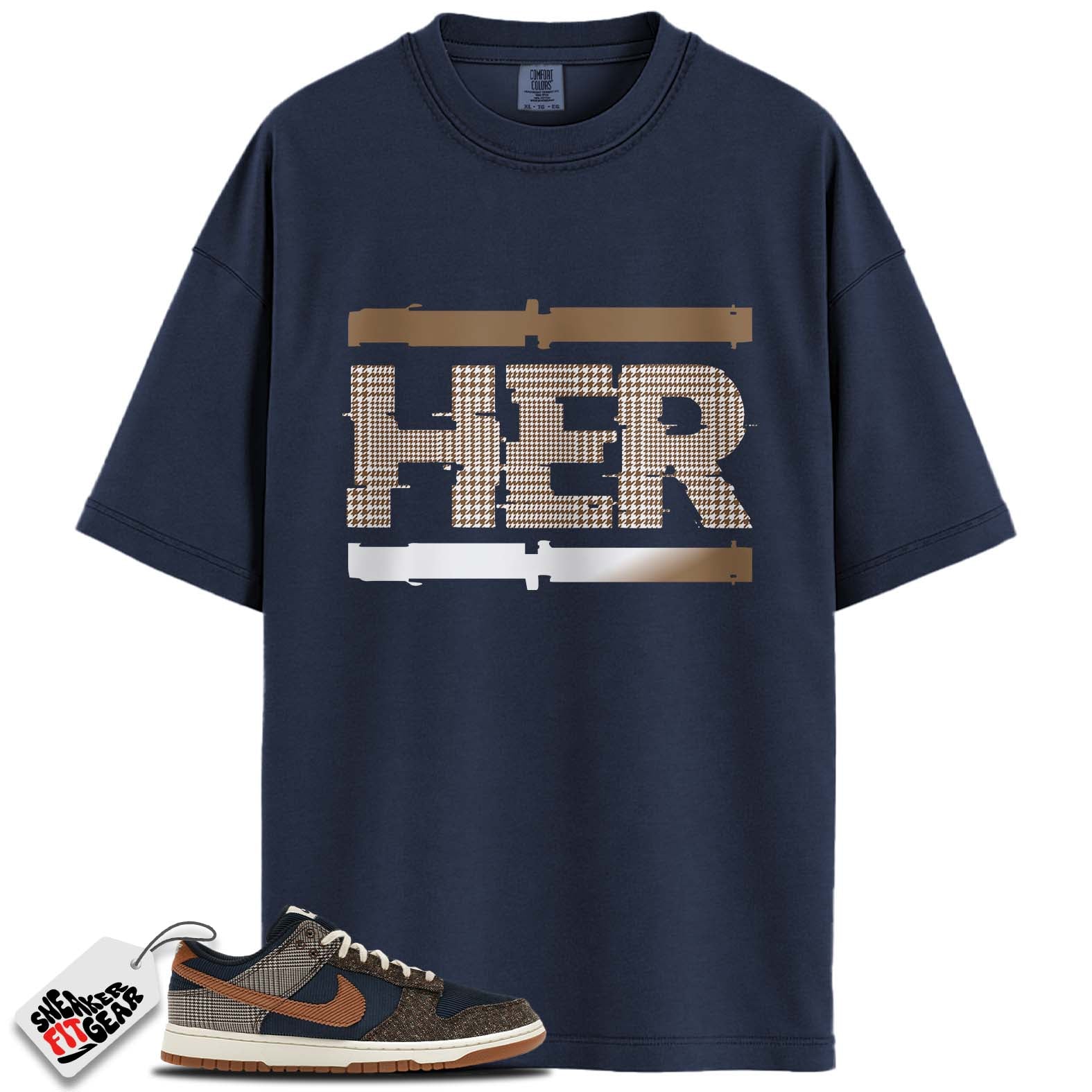 Dunk Low Tweed Midnight Navy Corduroy Match Shirts, HER To Match Dunk Low Tweed Midnight Navy Corduroy