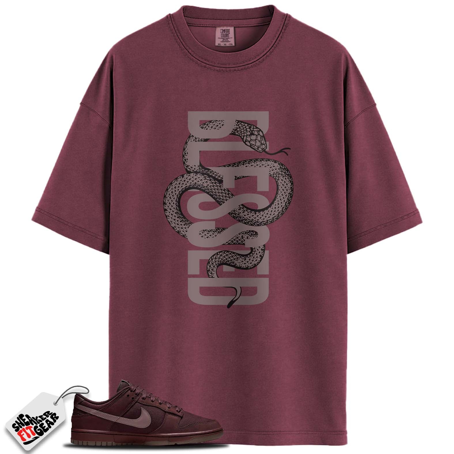 Dunk Low Premium Burgundy Crush Match Shirts, SNAKE BLESSED To Match Dunk Low Premium Burgundy Crush