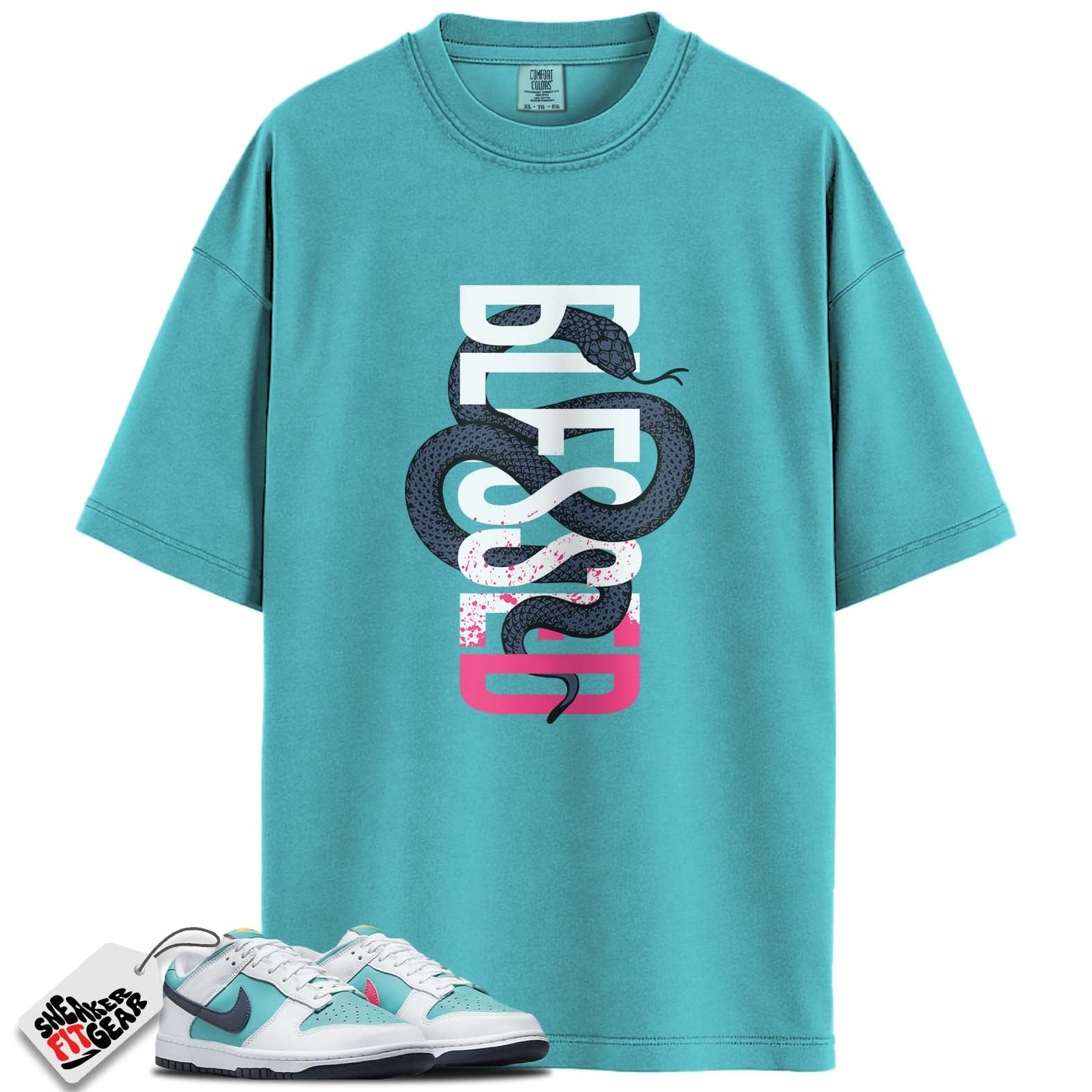 Dunk Low Dusty Cactus Thunder Blue Match Shirts, SNAKE BLESSED To Match Dunk Low Dusty Cactus Thunder Blue