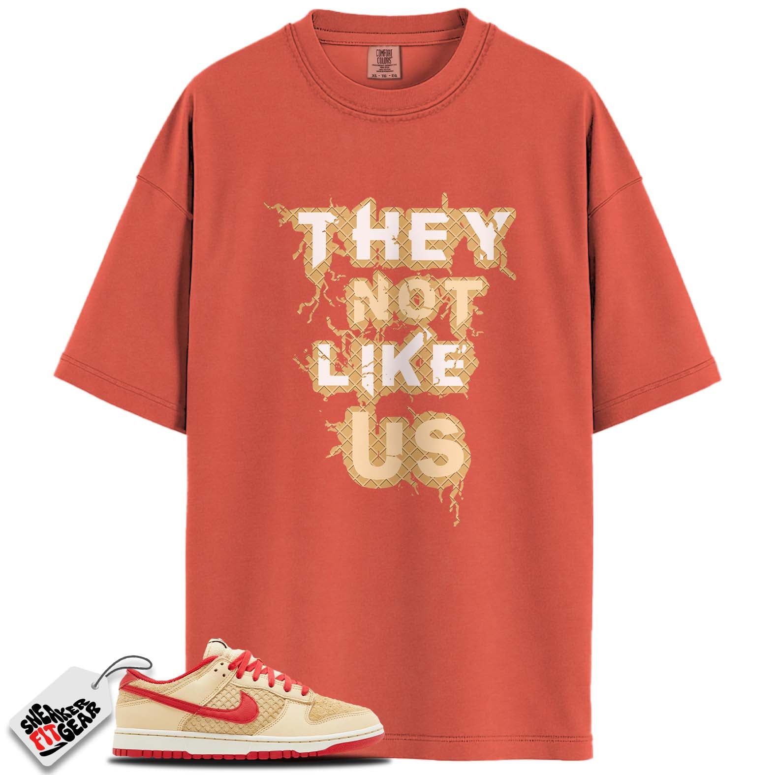 Dunk Low Retro SE Strawberry Waffle Match Shirts, THEY NOT LIKE US To Match Dunk Low Retro SE Strawberry Waffle