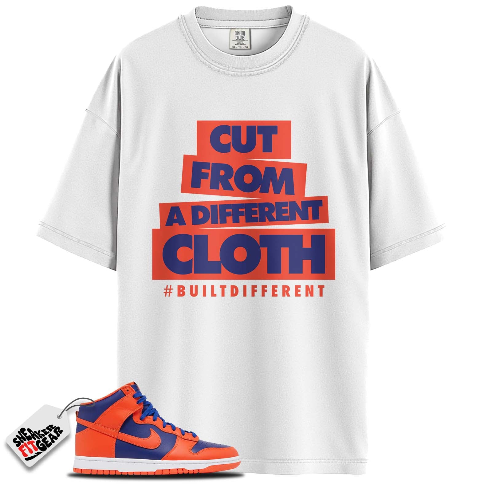 Dunk High Retro Knicks Match Shirts, #BUILTDIFFERENT To Match Dunk High Retro Knicks Main image