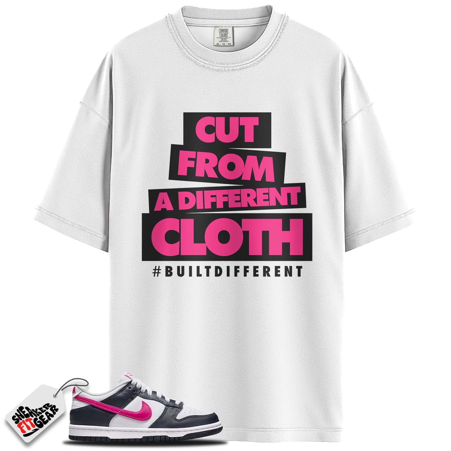 Dunk Low Obsidian Fierce Pink Match Shirts, #BUILTDIFFERENT To Match Dunk Low Obsidian Fierce Pink