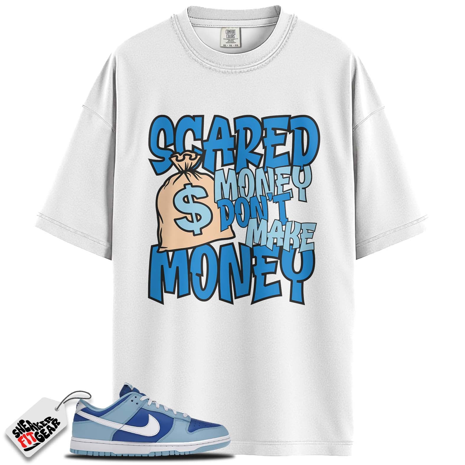 Dunk Low Retro QS Argon Match Shirts, SCARED MONEY To Match Dunk Low Retro QS Argon