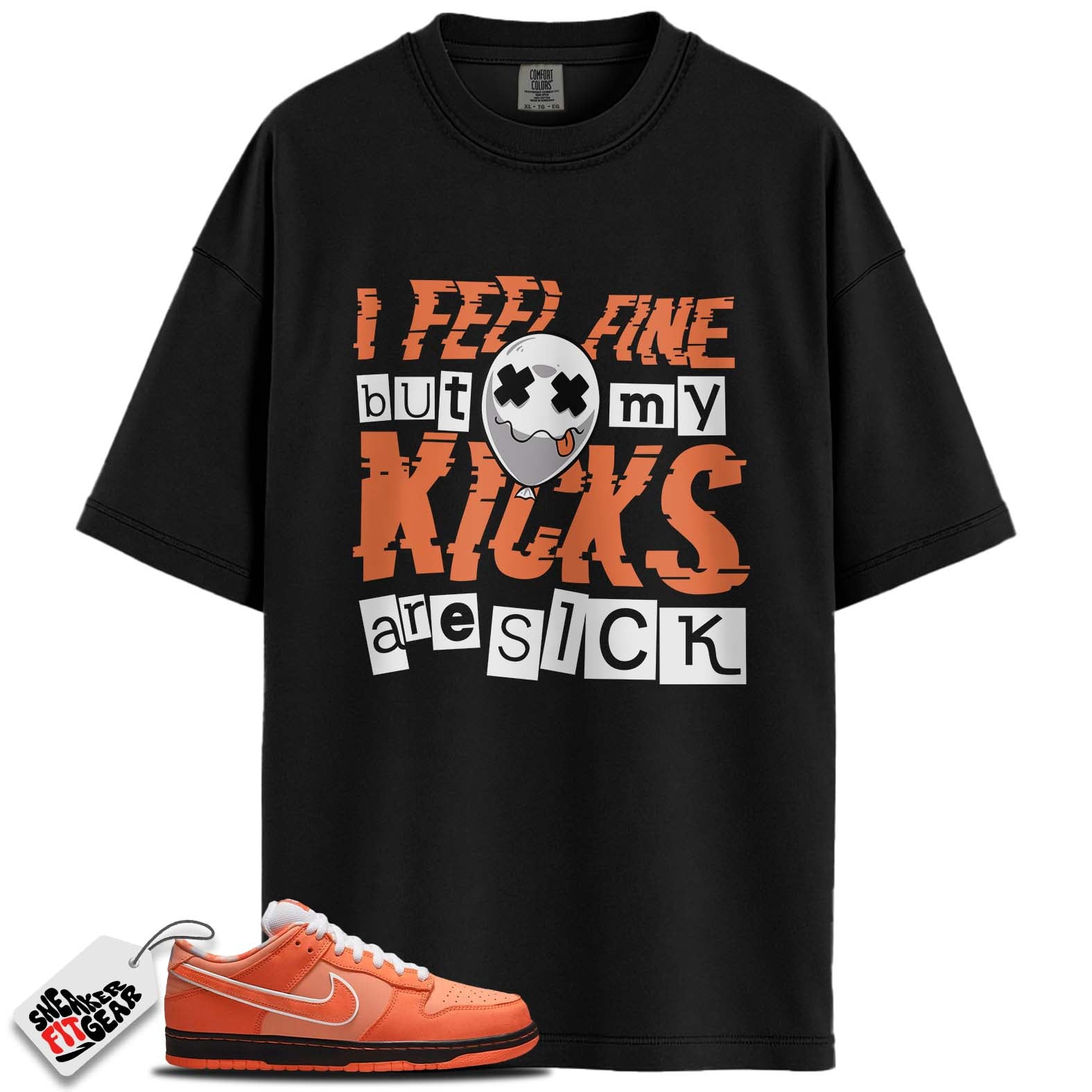 SB Dunk Low Concepts Orange Lobster Match Shirts, I FEEL FINE To Match SB Dunk Low Concepts Orange Lobster