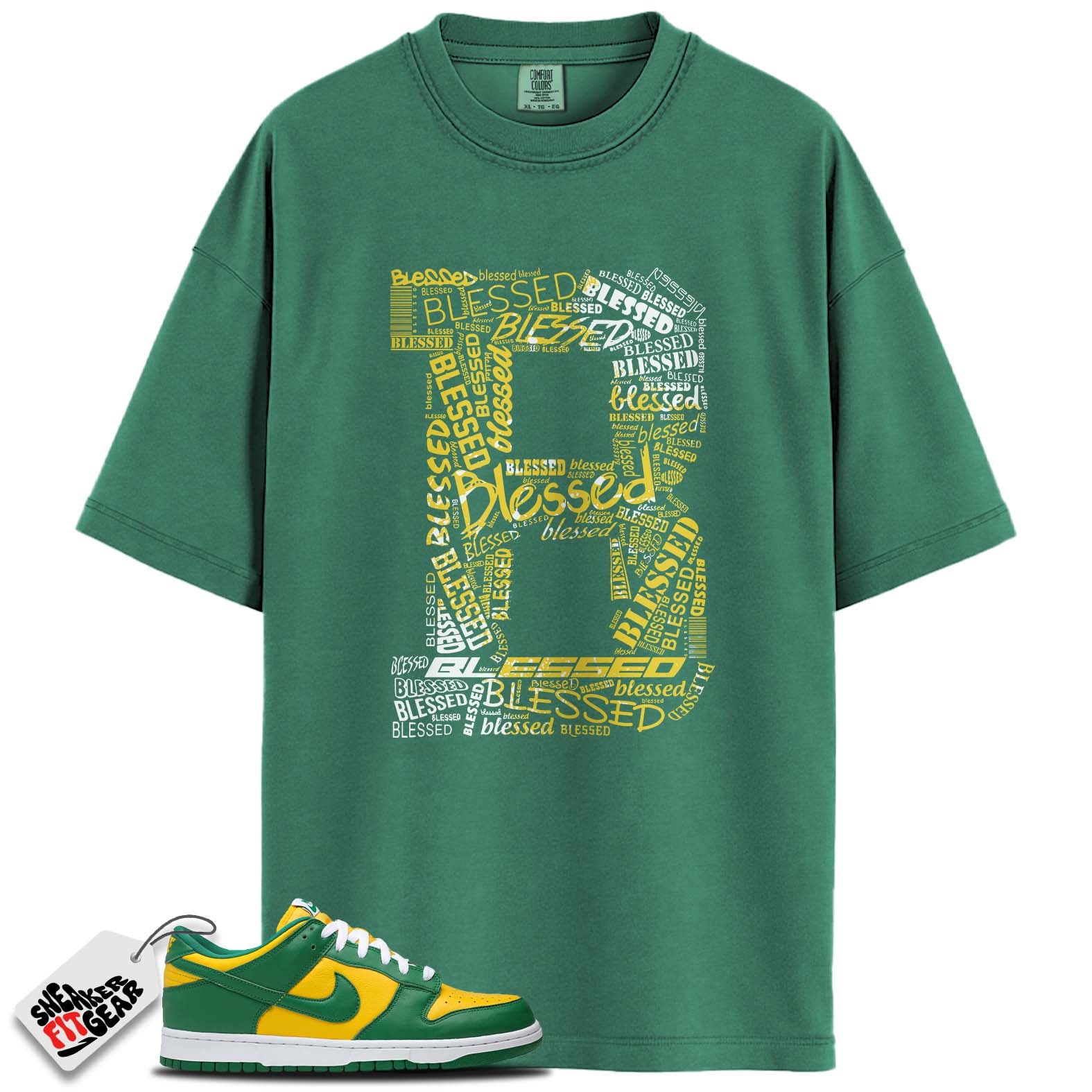Dunk Low Brazil Match Shirts, BIG B BLESSED To Match Dunk Low Brazil