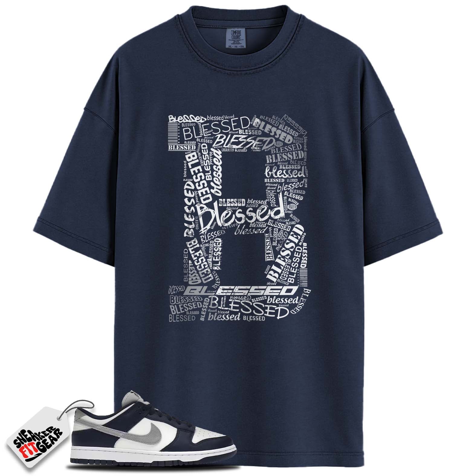 Dunk Low Summit White Midnight Navy Match Shirts, BIG B BLESSED To Match Dunk Low Summit White Midnight Navy