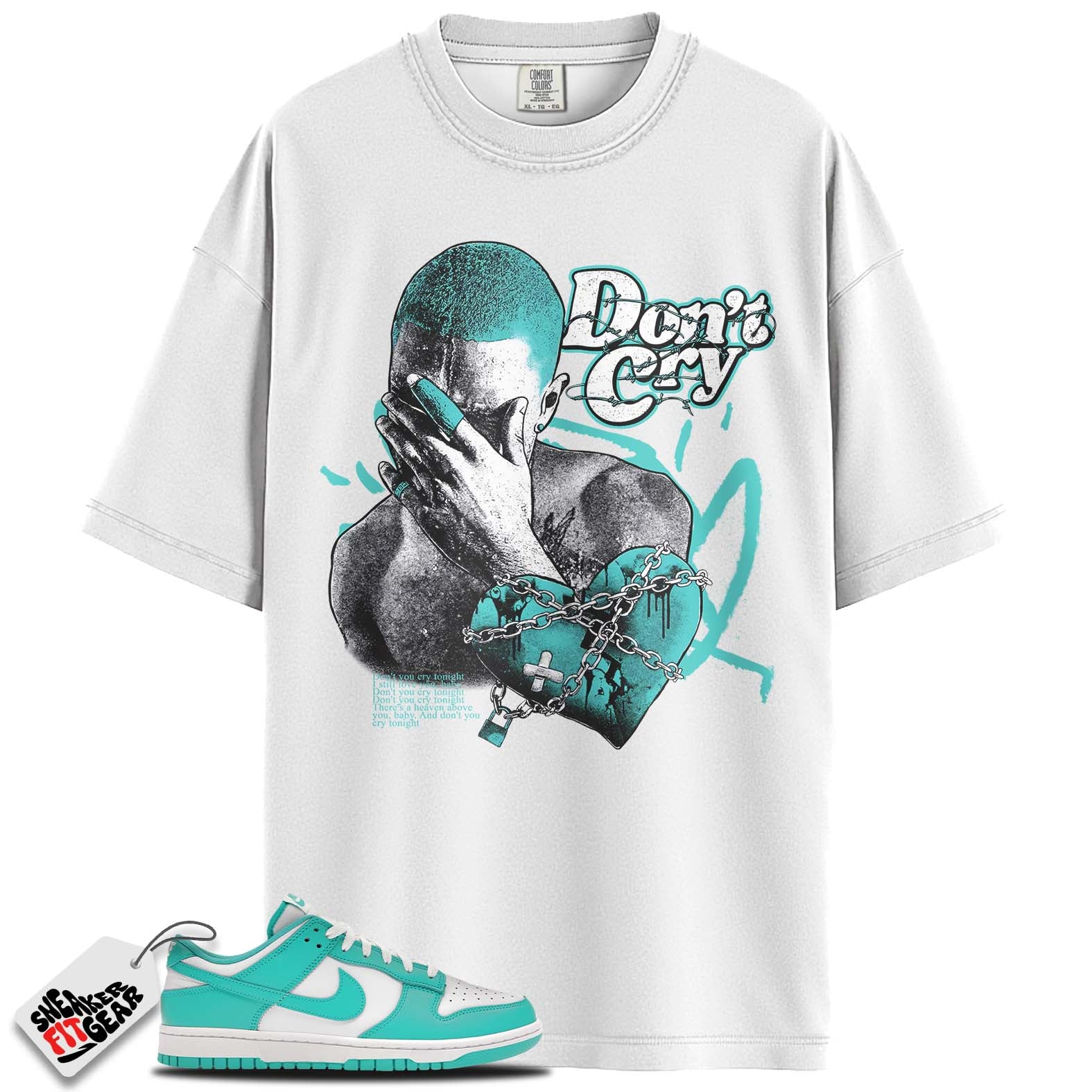 Dunk Low Clear Jade Match Shirts, DONT CRY To Match Dunk Low Clear Jade Main image