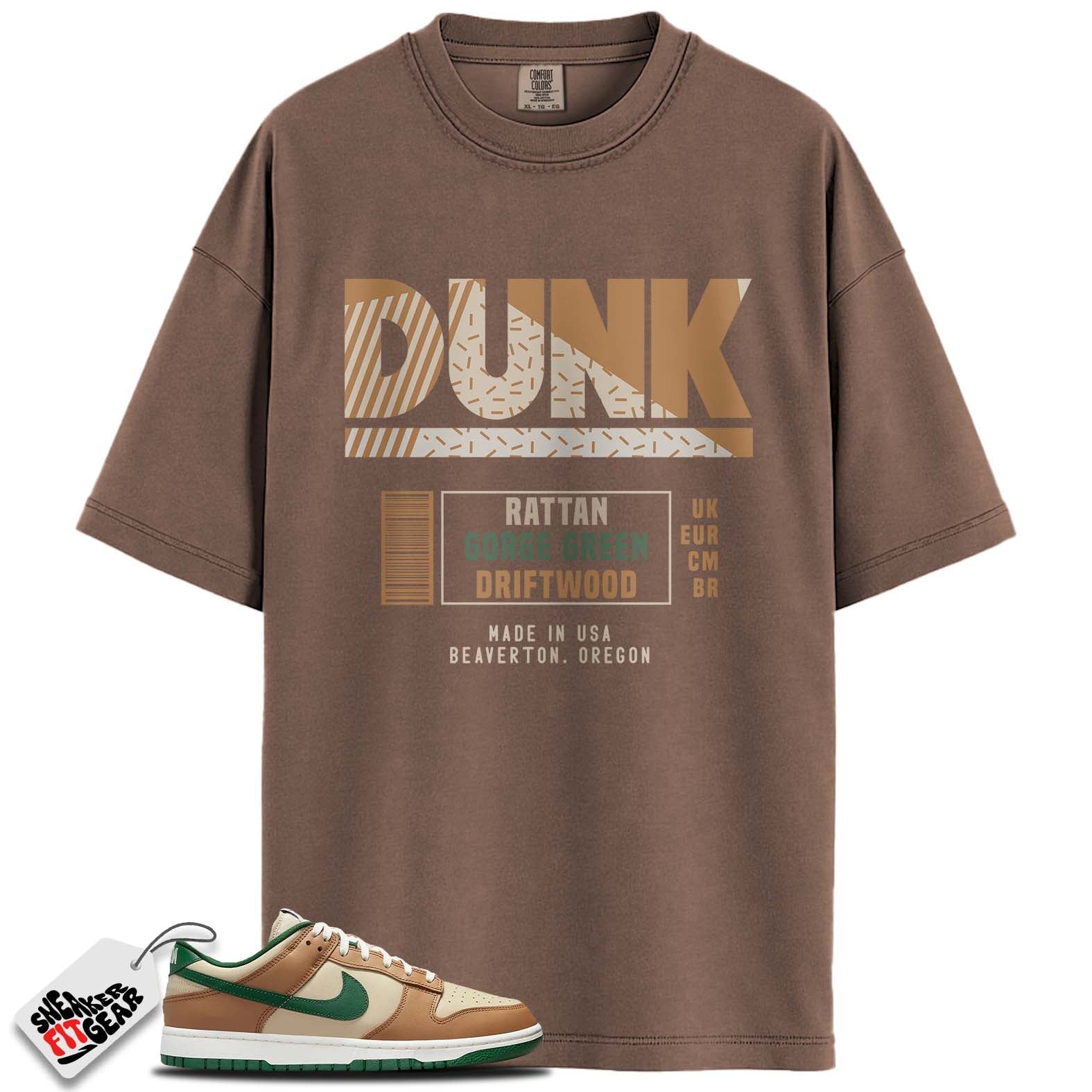 Dunk Low Retro Rattan Gorge Green Match Shirts, DUNK To Match Dunk Low Retro Rattan Gorge Green