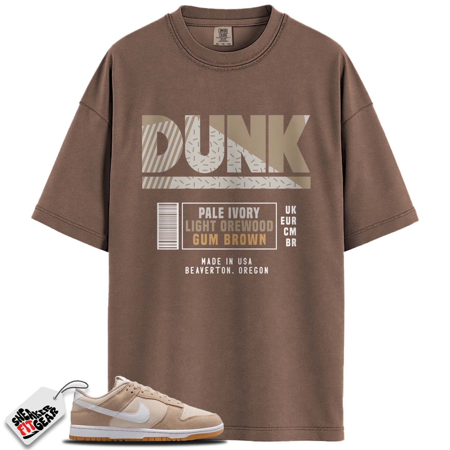 Dunk Low SE Light Orewood Gum Match Shirts, DUNK To Match Dunk Low SE Light Orewood Gum