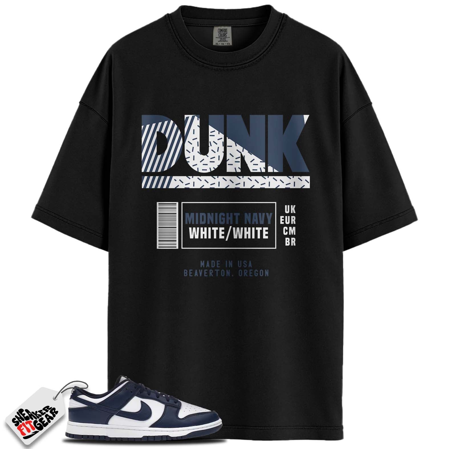 Dunk Low White Midnight Navy Match Shirts, DUNK To Match Dunk Low White Midnight Navy